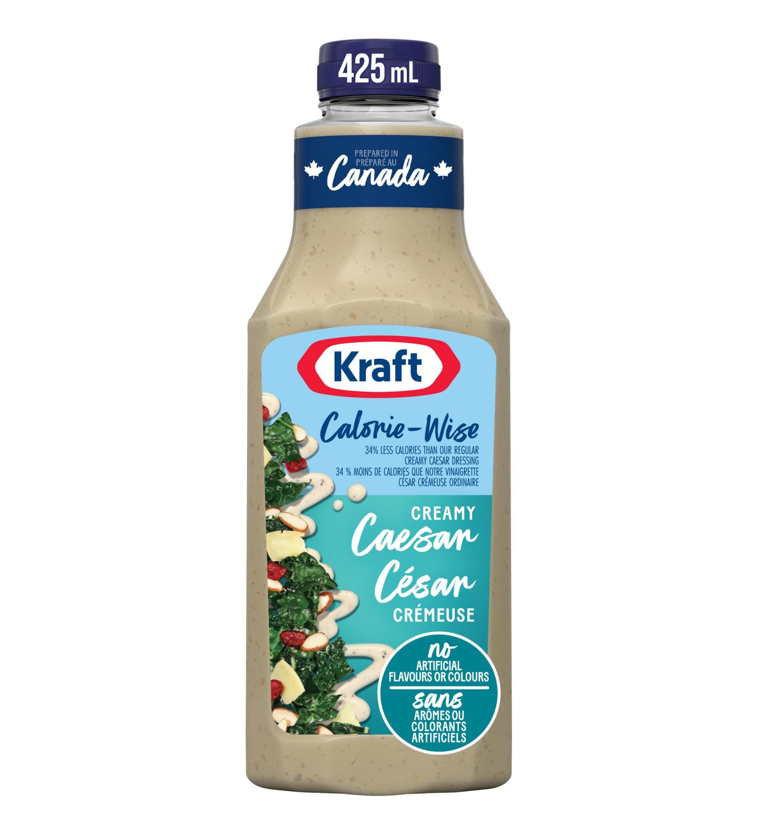 Kraft Creamy Caesar Calorie-Wise Salad Dressing 425 ml Bottle - Buy Online on GoSupps.com