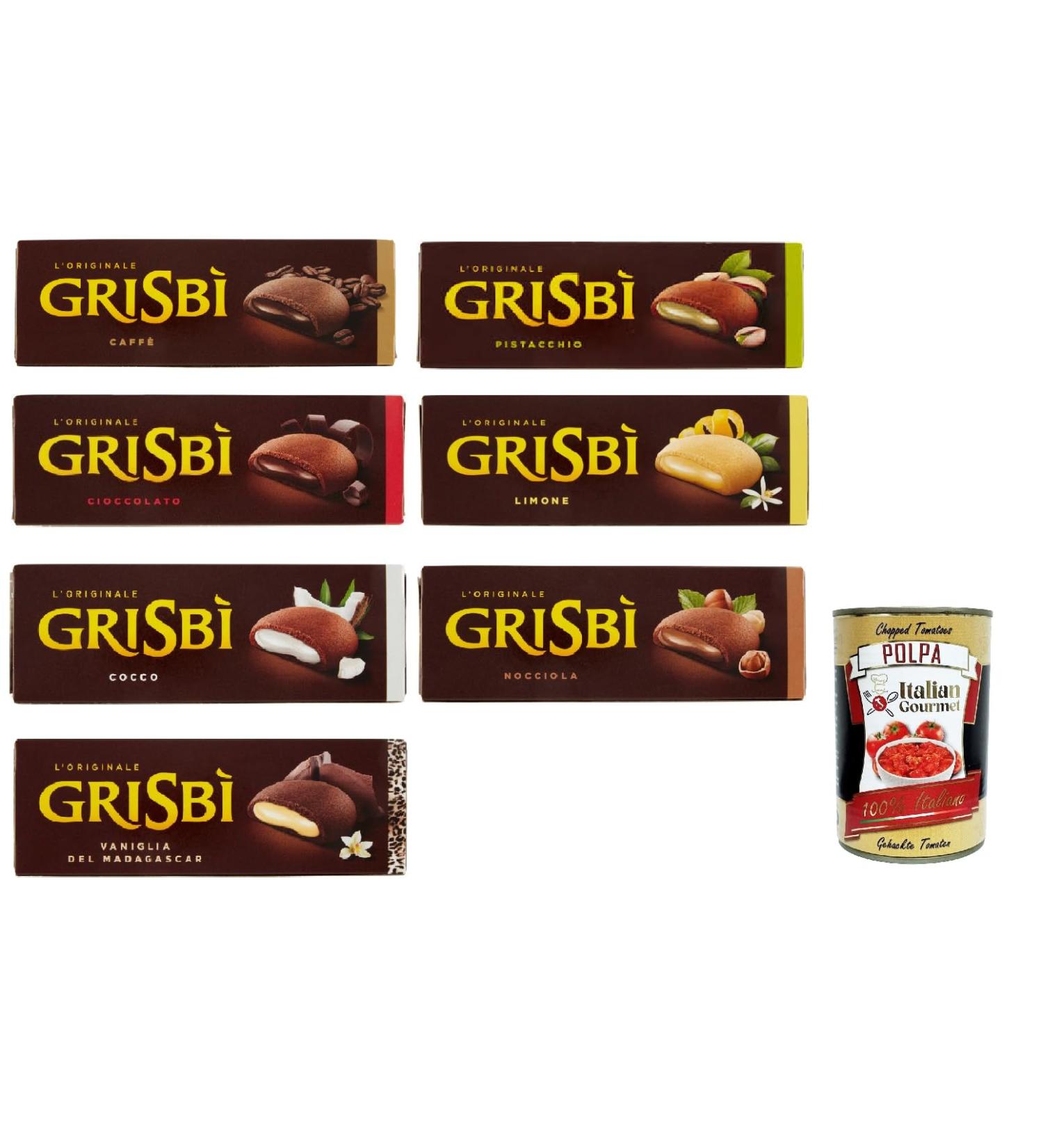  Italian Gourmet E.R. Vicenzi Grisb kekse Shortcrust pastry filled with sweet cream 7 x 150 g + Italian Gourmet polpa 400 g - Buy Online on GoSupps.com