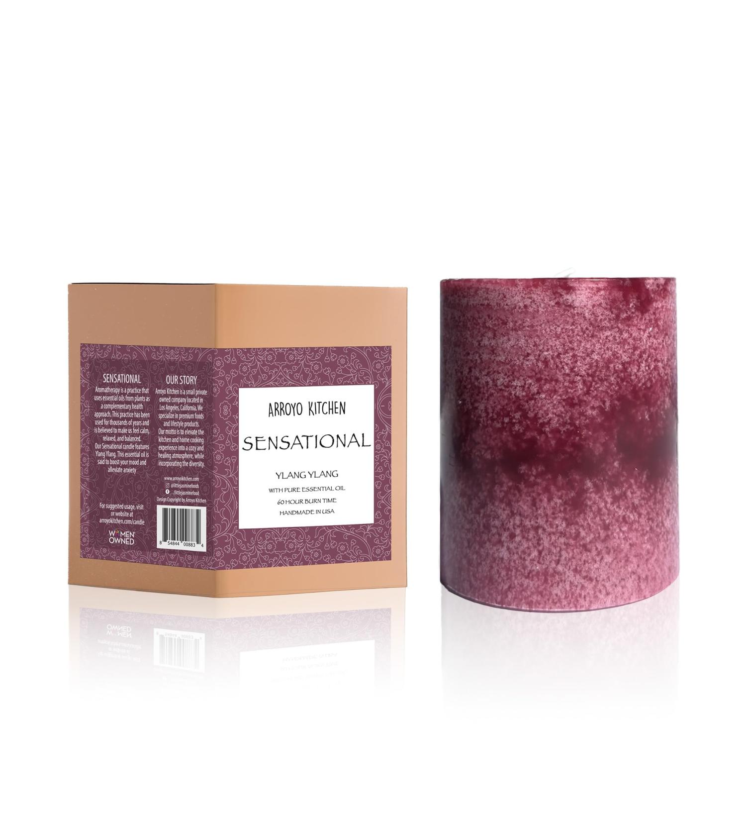 Buy Sensational Ylang Ylang Candle (Purple) - Premium International Shipping | Eco-Friendly & Aromatic - Buy Online on GoSupps.com