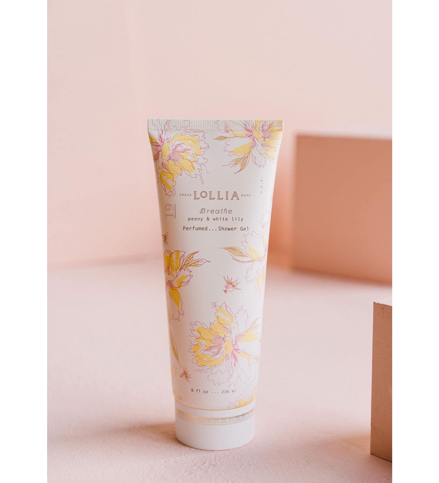 LOLLIA Breathe Shower Gel | Nourishing Body Wash | Cleanses and Moisturizes Skin | Finest Ingredients Including Shea Butter & Aloe Leaf | 8 fl oz / 236 ml