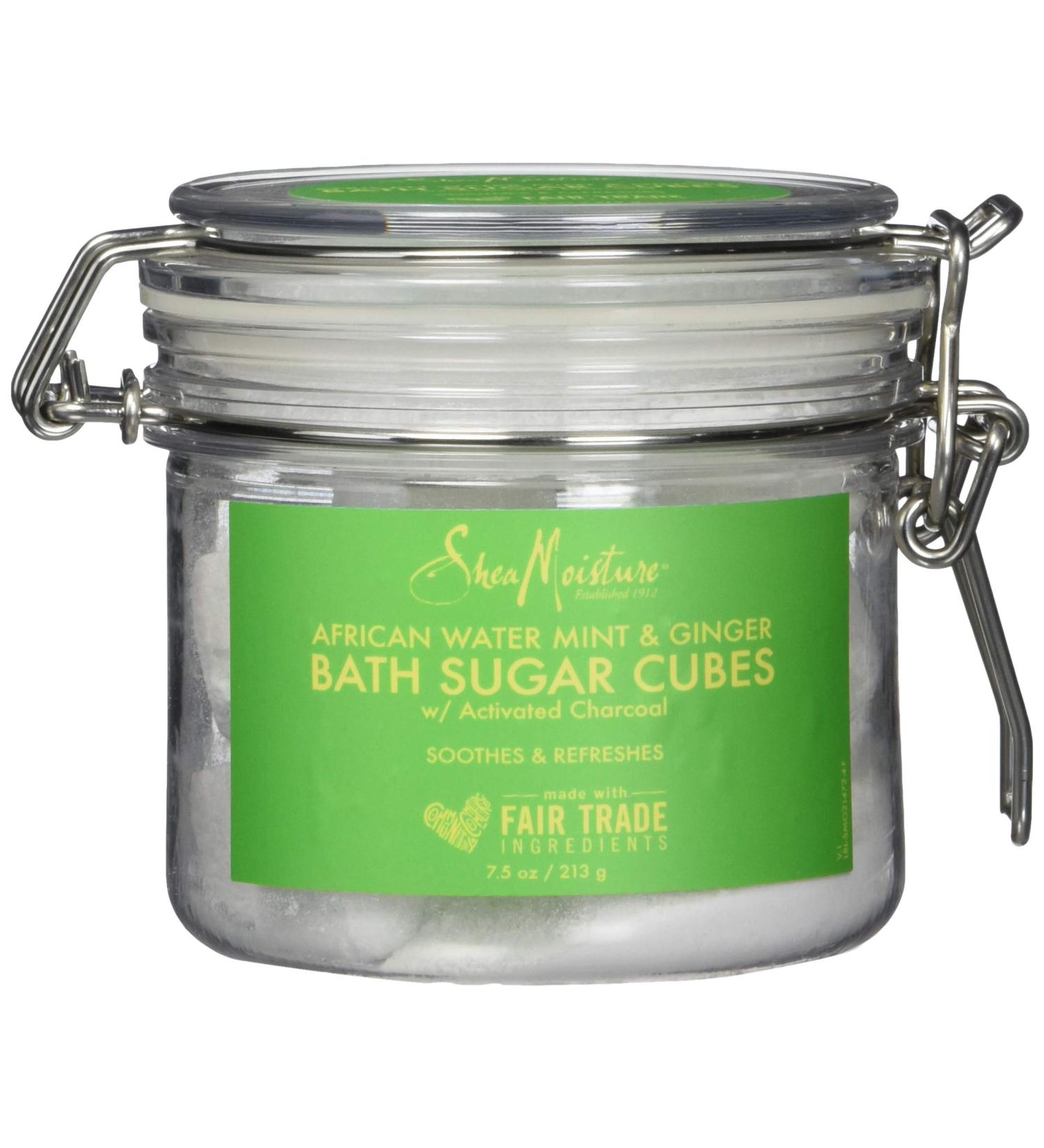 Shea Moisture African Water Mint & Ginger Bath Sugar Cubes 7.5 oz - Exfoliating Body Scrub - Buy Online on GoSupps.com