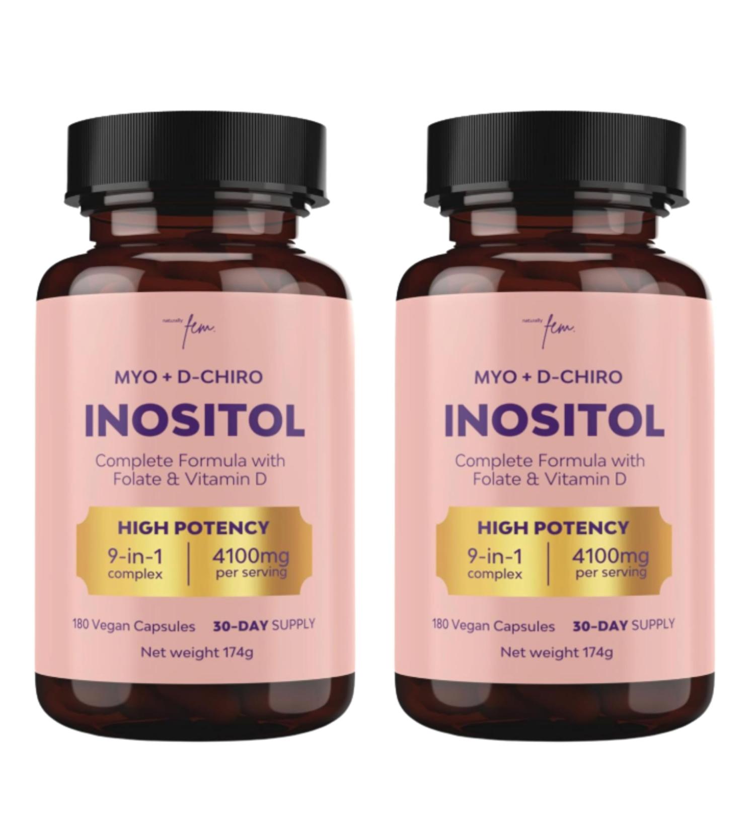 Myo-Inositol et D-Chiro Inositol SOPK 4100MG G lules V ganes Fonction M tabolique quilibre Hormonal et Bien- tre Psychologique 9-en-1 Folate 5-MTHF Chrome Zinc Vitamine B6 B12 & D3 2x lot Caps d'Inositol - Buy Online on GoSupps.com