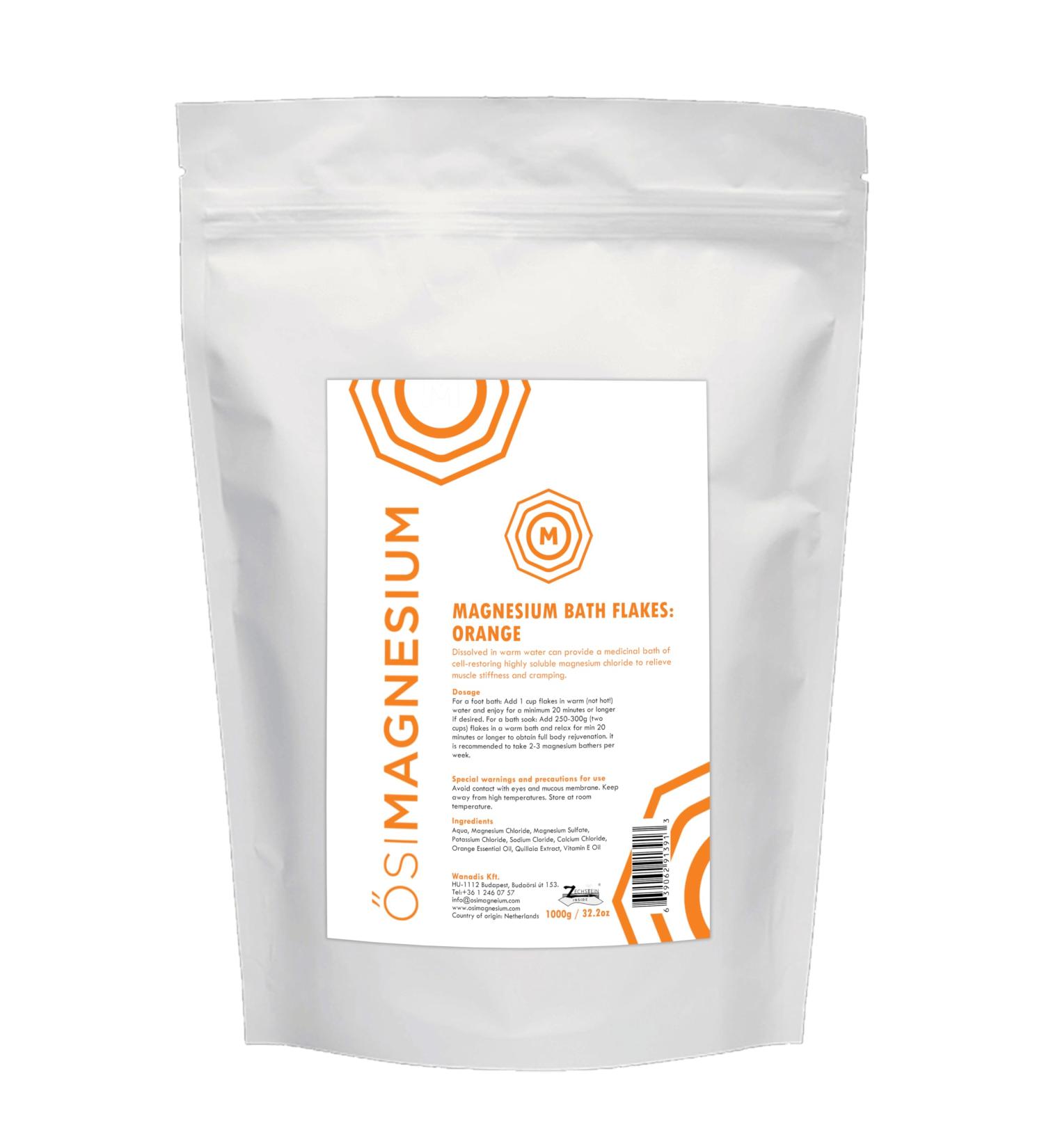 Bath Flakes with Orange Essential Oil - 2.2lbs for Joint & Muscle Relief | Radiant Skin | International Shipping - Buy Online on GoSupps.com