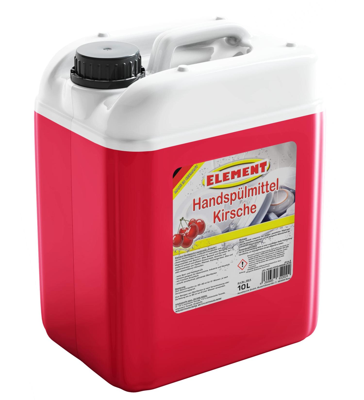 Premium Cherry Dishwashing Detergent Concentrate - 10L Canister for Hand Dishwashing | International Shipping - Buy Online on GoSupps.com