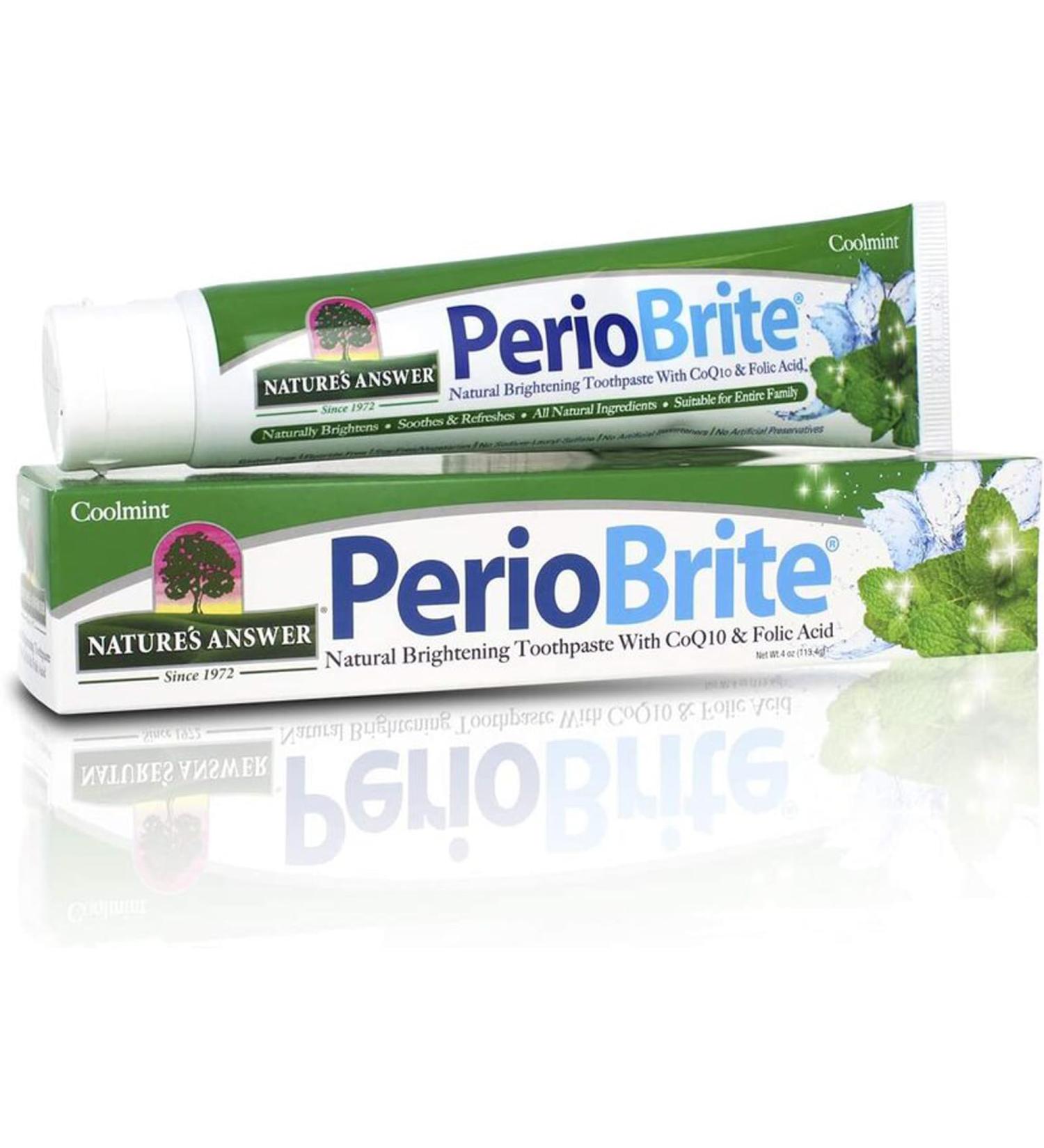 Buy Nature's Answer PeriBrite CoolMint Toothpaste 113g - Gluten-Free Vegan Non-GMO | International Shipping Available - Buy Online on GoSupps.com