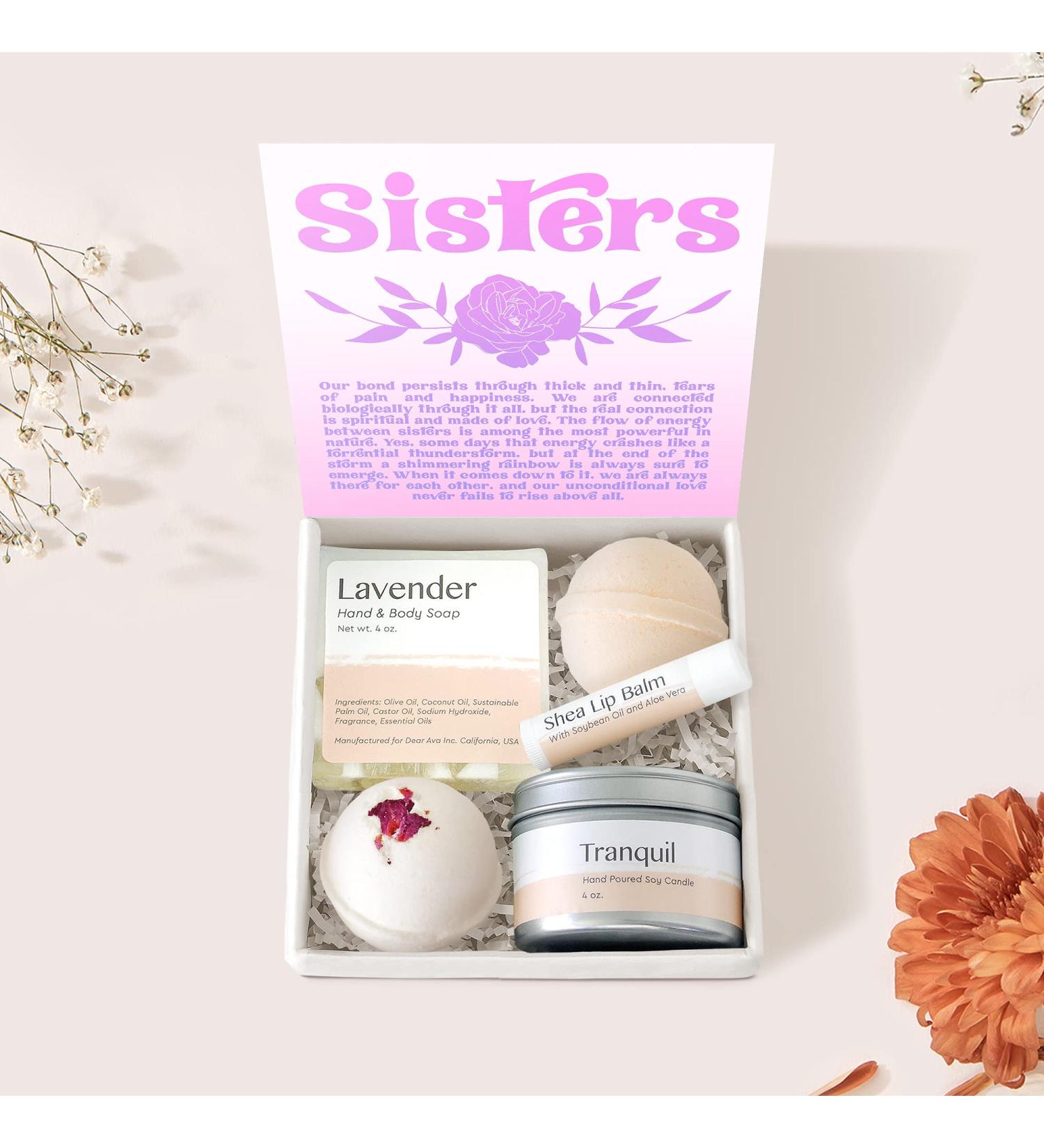 Buy Dear Ava Spa Gifts for Women - Organic Luxury Anti-Stress Bath & Body Kit - Perfect Memorial Gift for Sister - Buy Online on GoSupps.com