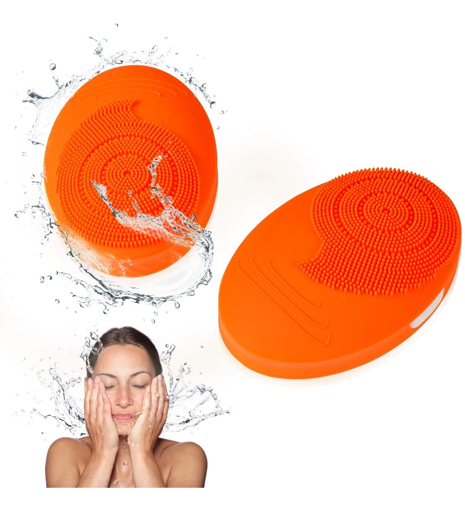 TITANIA The Beauty Facer Electric Silicone Facial Cleansing Brush Orange - Buy Online on GoSupps.com
