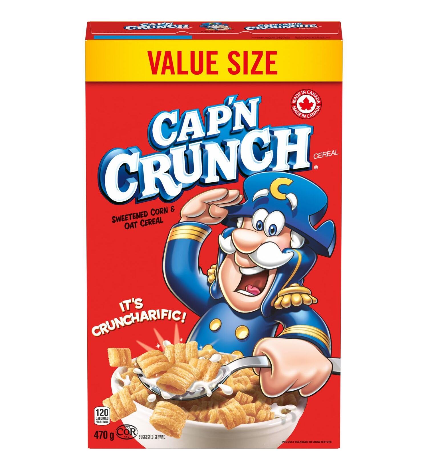 Quaker Cap'n Crunch Original Cereal Value Size 470g - Buy Online on GoSupps.com