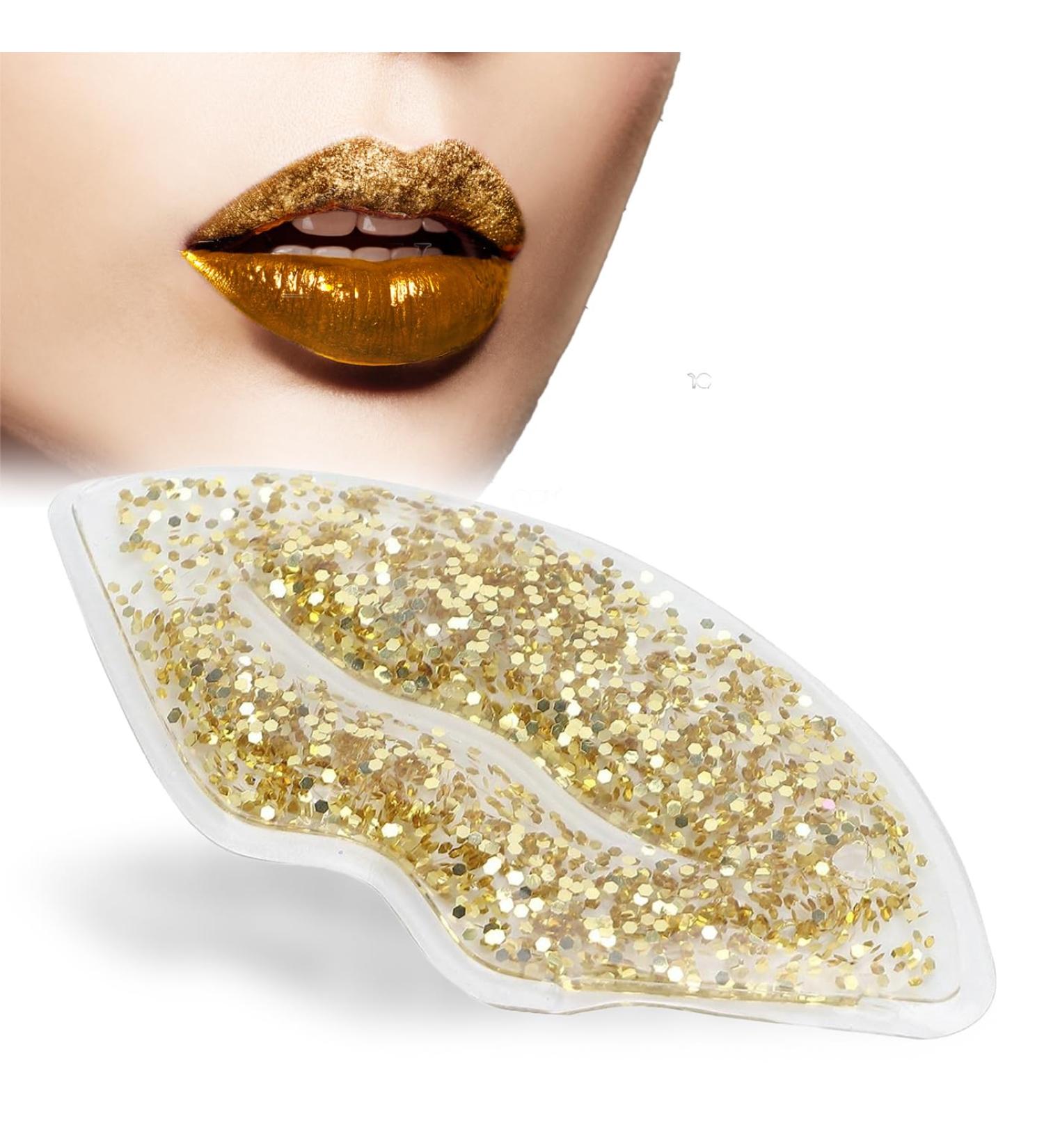 Buy Gold Lip Mask - Hot & Cold Gel Compress for Swelling Relief | Soothing Lip Pads for Hydration & Protection - International Shipping Available - Buy Online on GoSupps.com