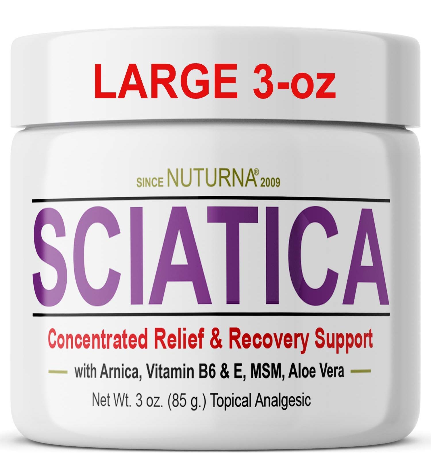 Sciatica Nerve Cream - Maximum Strength Relief for Feet, Hands, Legs, Back - Arnica, MSM, Menthol - Soothing Comfort - 3 oz - Buy Online on GoSupps.com