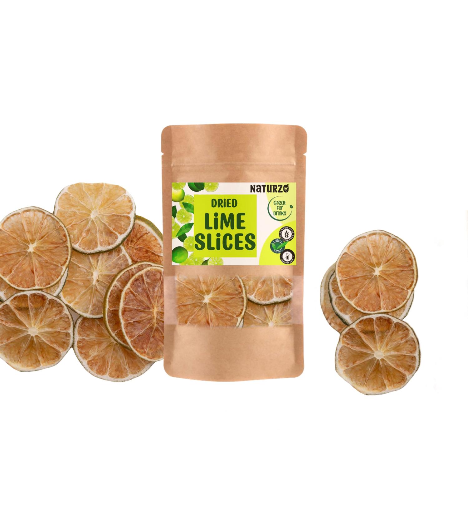 Dried Lime Slices dehydrated with no additives for Crafts and DIY 100% Natural Fruit Decoration Wedding Decor Christmas Gift Wrapping (0.1) 0.1 Kilograms
