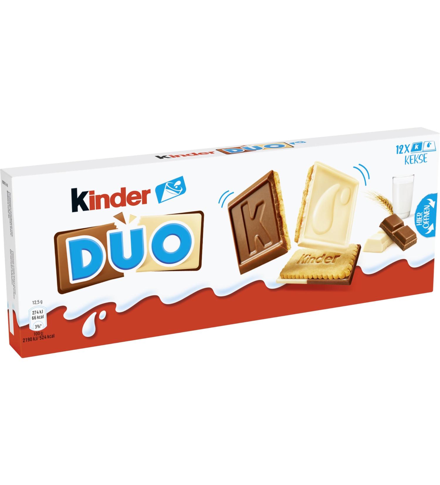 Buy Ferrero Kinder DUO - Milk & White Chocolate Biscuits 150g | International Shipping Available - Buy Online on GoSupps.com