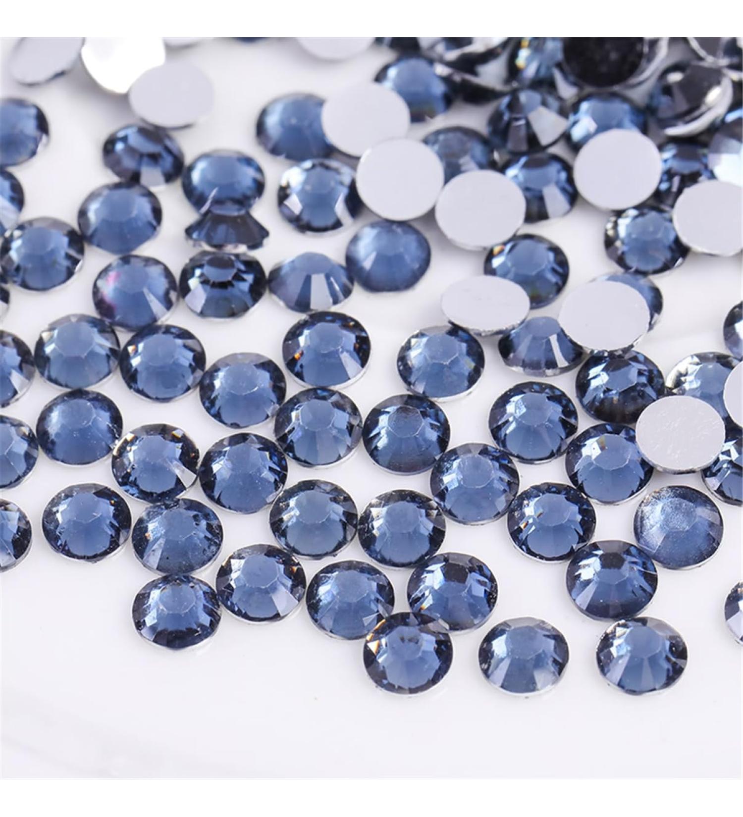 500 Pieces SS30 6mm Flatback Rhinestones Clear Glass Round Gems Crystals for Nail Art DIY Crafts Clothes Shoes Bags (Dark Grey) - Buy Online on GoSupps.com