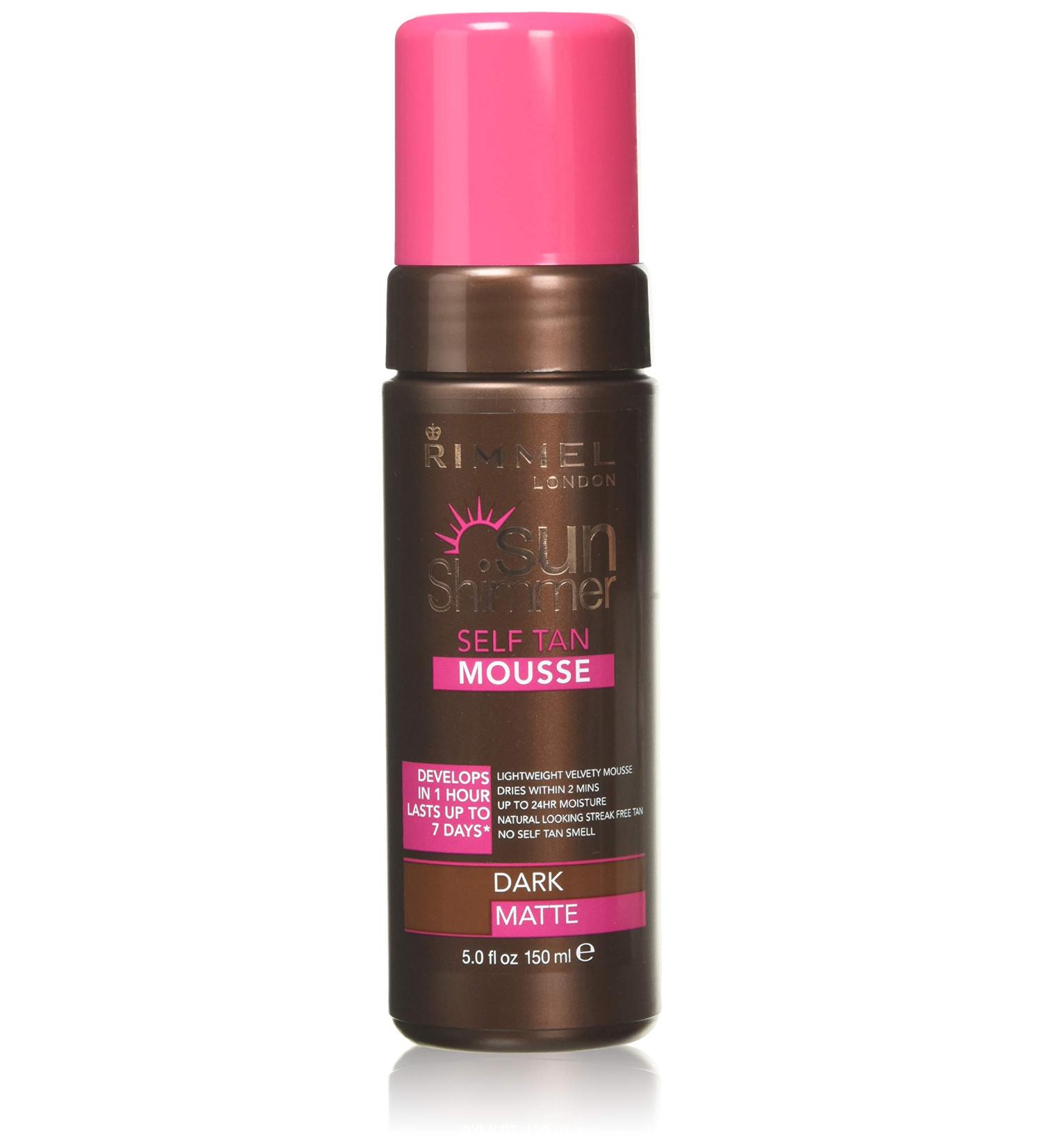 Rimmel London Sun Shimmer Self Tan Mousse - Dark Matte 150ml | Achieve a Natural Tan Look - Buy Online on GoSupps.com