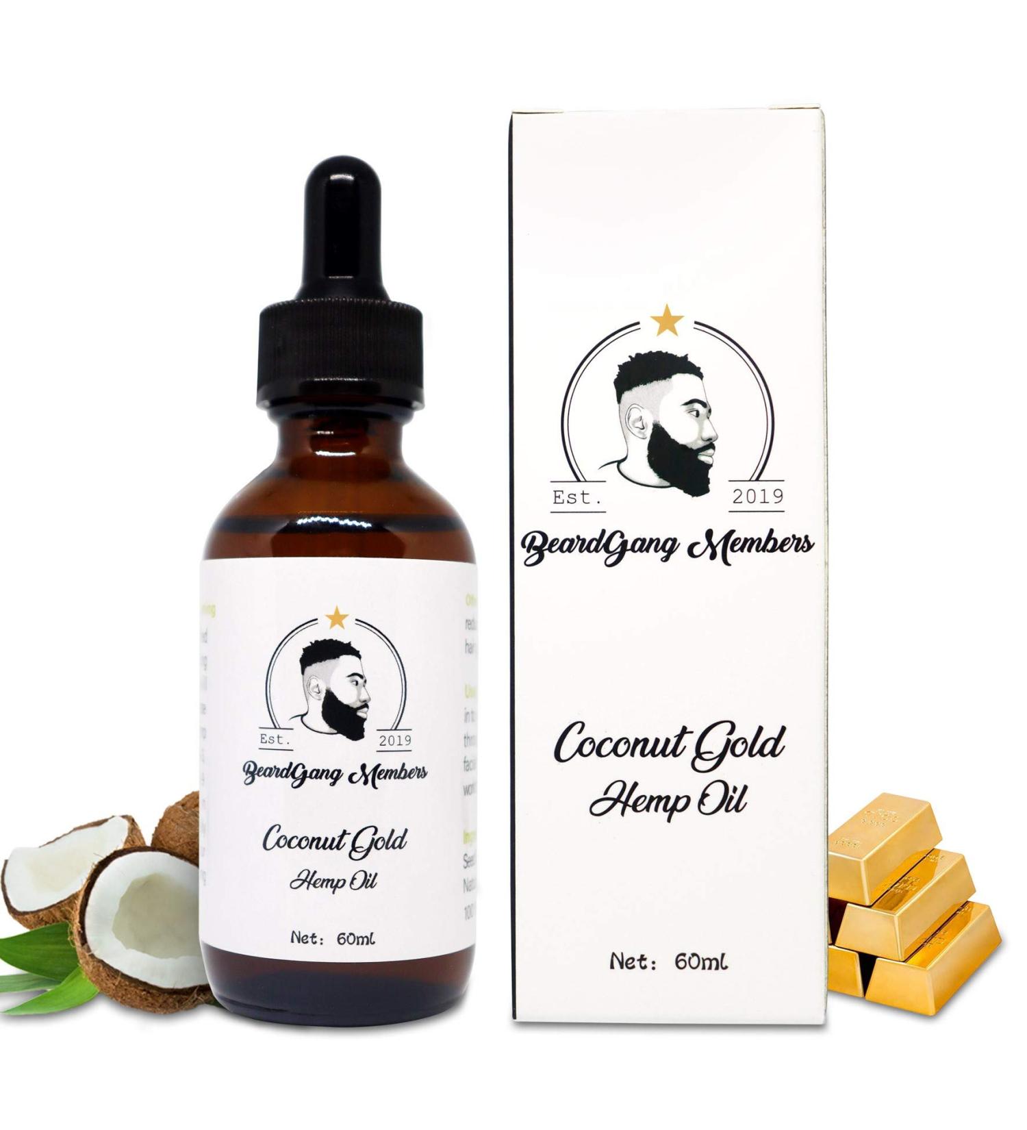 Hemp Beard oil by BeardGang Members | Hemp oil | Premium Beard oil | Hemp seed oil | Natural oils | Coconut Gold | The Future of Beard Grooming