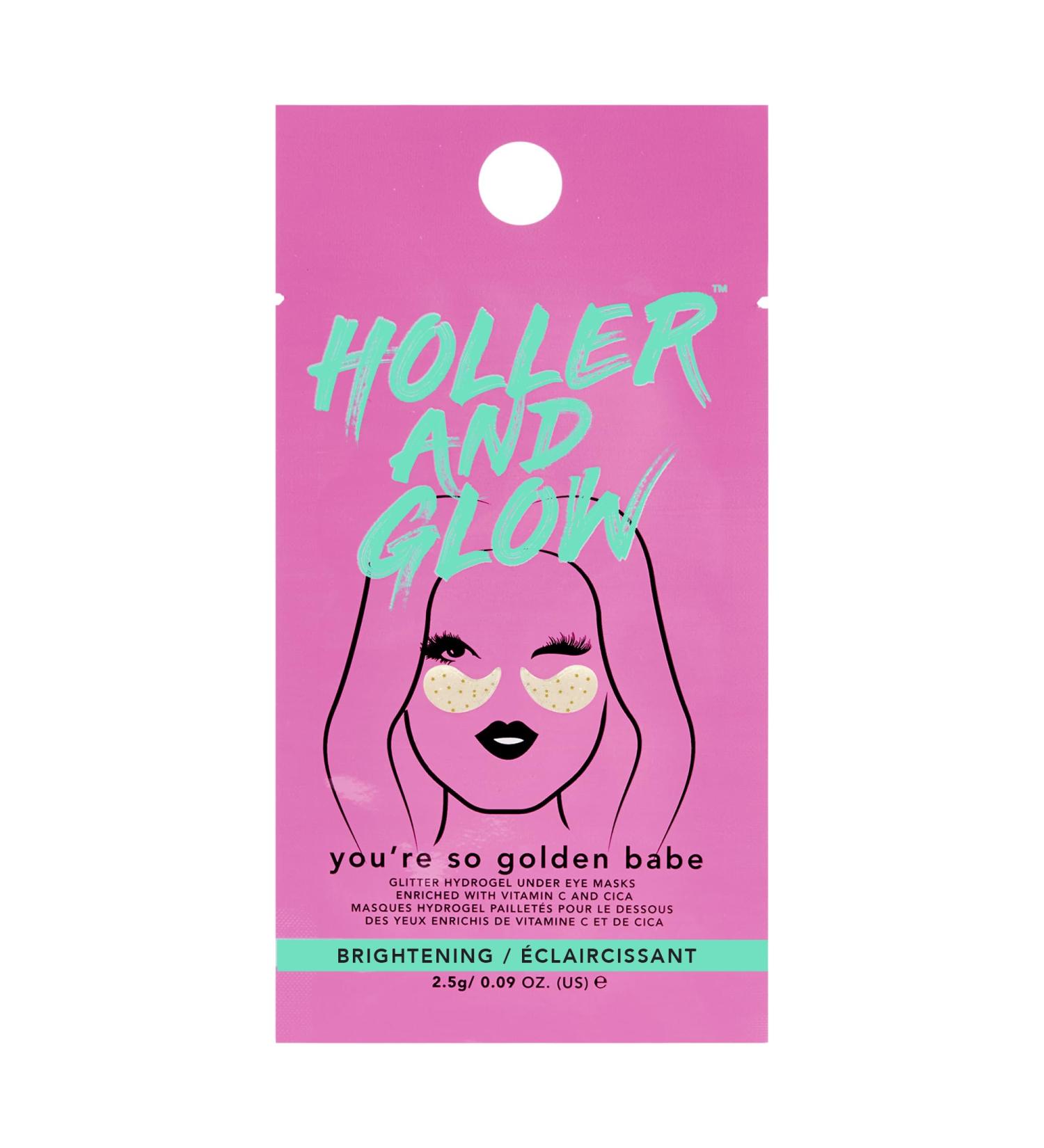 Holler and Glow You're So Golden Babe Glitter Hydrogel Under-Eye Masks