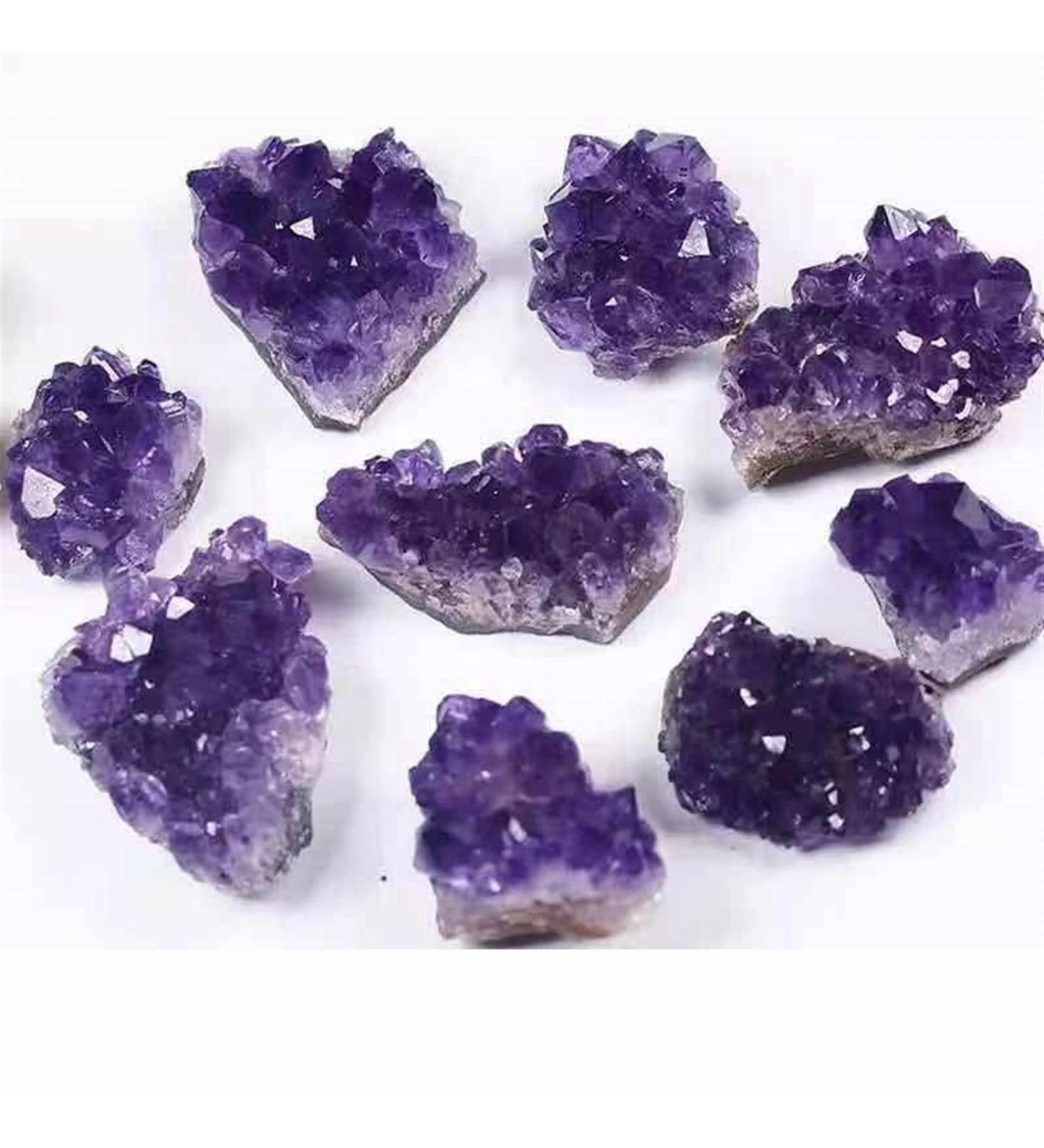 Natural Crystal Rough 1/5PC 1PC/50-60g Natural Raw Purple Brazilian Amethyst Quartz Crystal Cluster Druzy Geode Stone Specimen Home Decor Craft Ornament (Color : 1pc) - Buy Online on GoSupps.com