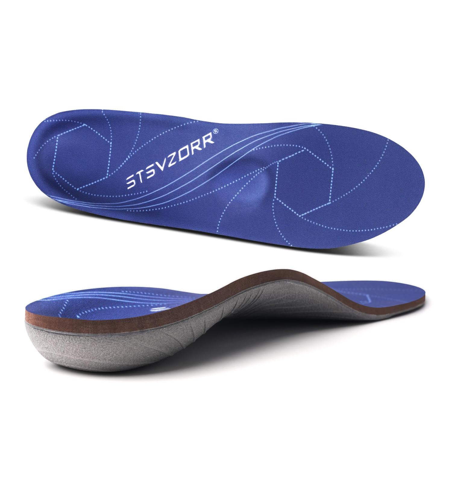 STSVZORR High Arch Support Insoles for Men & Women | Pain Relief for Plantar Fasciitis & Flat Feet | Comfortable Shoe Inserts | Size 11-11.5 (295MM) - Dark Violet Blue - Buy Online on GoSupps.com