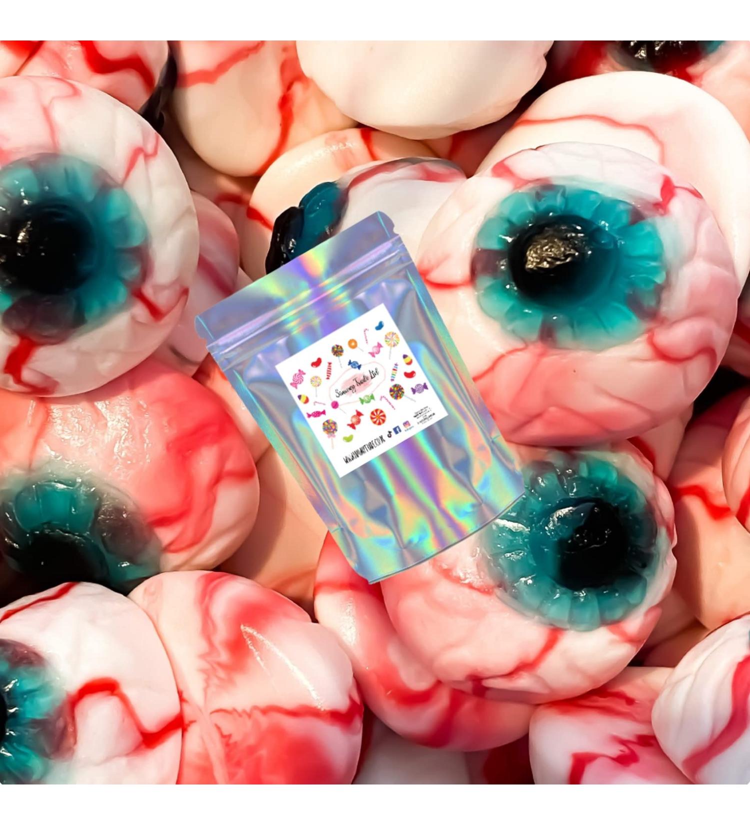 Simway Trade Jelly Eyeballs - Halloween Sweets - 1kg Share Size Bags - Spooky Sweets - Halloween Pick and Mix Trick Or Treat - Buy Online on GoSupps.com