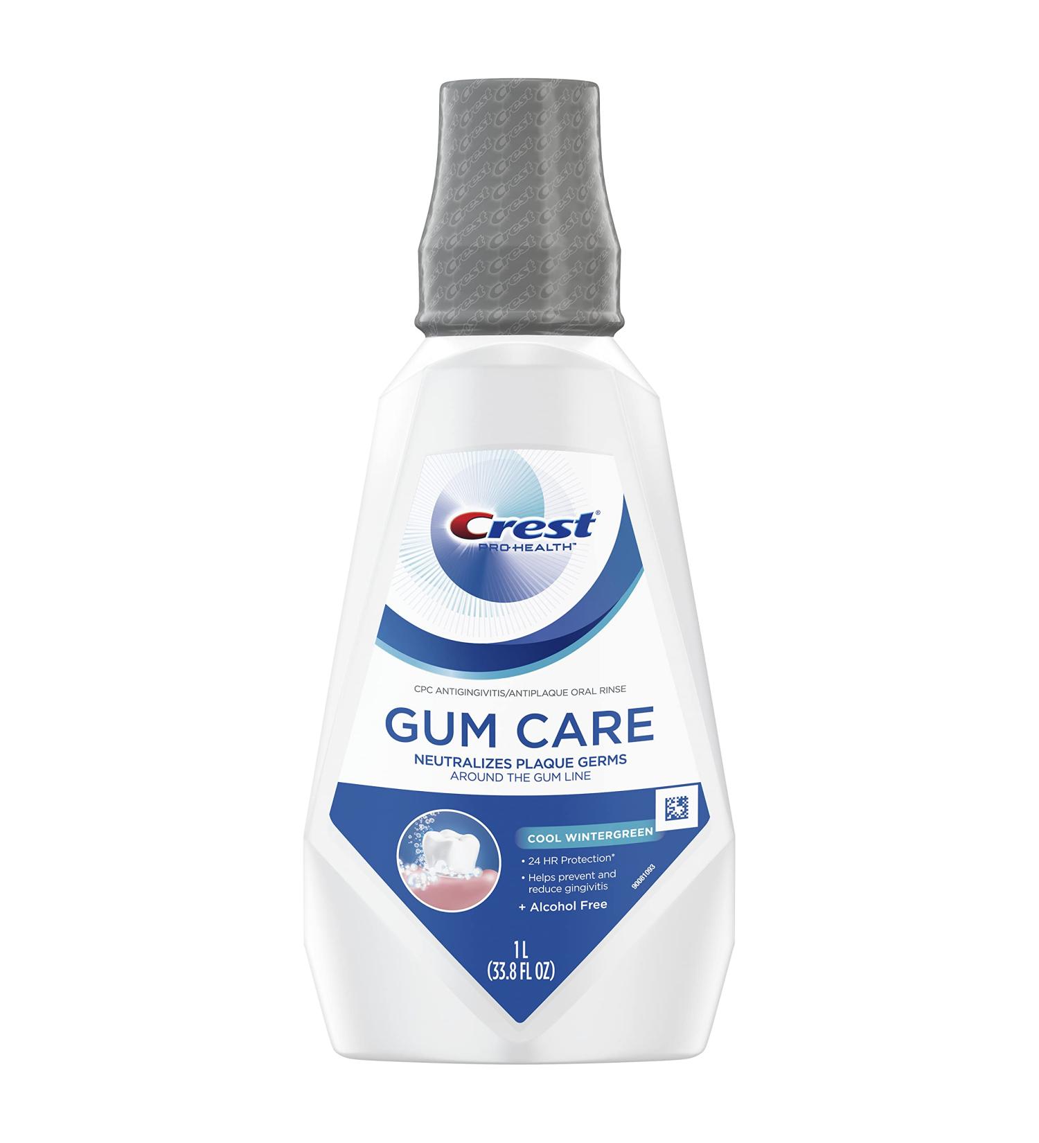 Crest Gum Care Mouthwash (Cool Wintergreen  1 L/33.8 Fl Oz)
