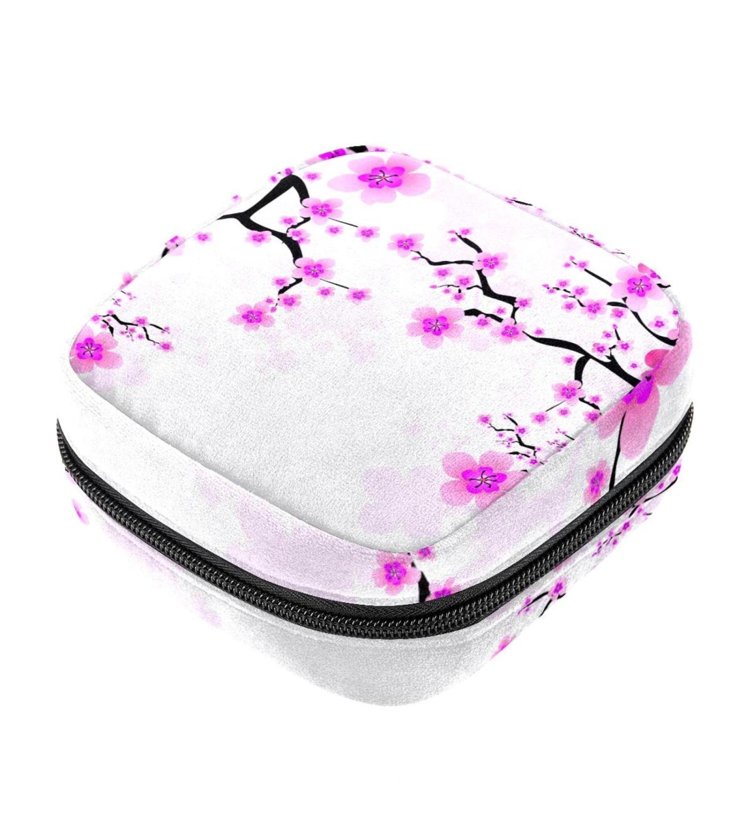Storage Bags for Women's Bandages & Menstruation Cups | Japanese Cherry Blossom Design | Portable & Stylish Storage Solutions - Buy Online on GoSupps.com
