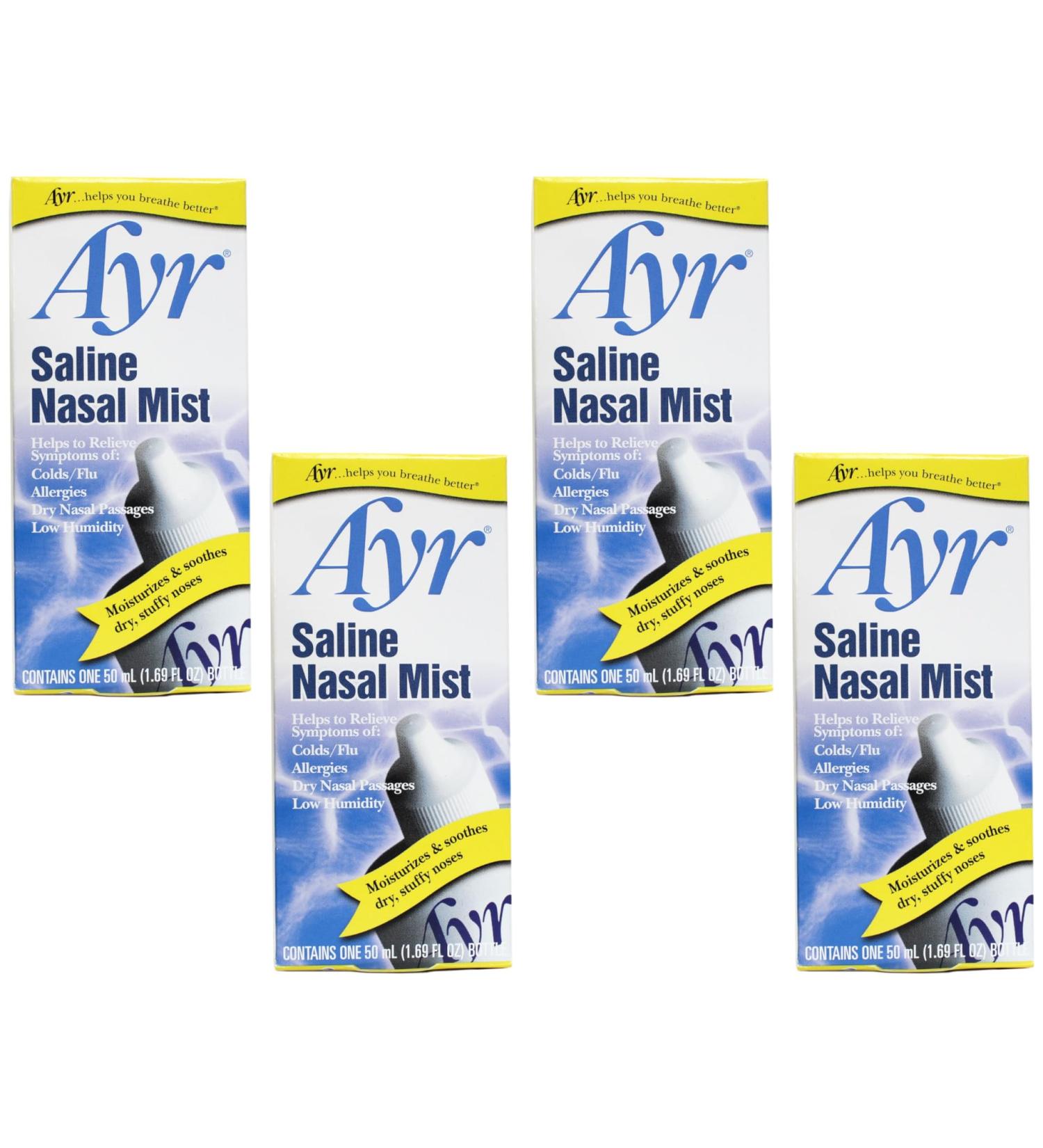 Ayr Saline Nasal Mist 50 mL (Pack of 4) - Buy Online on GoSupps.com