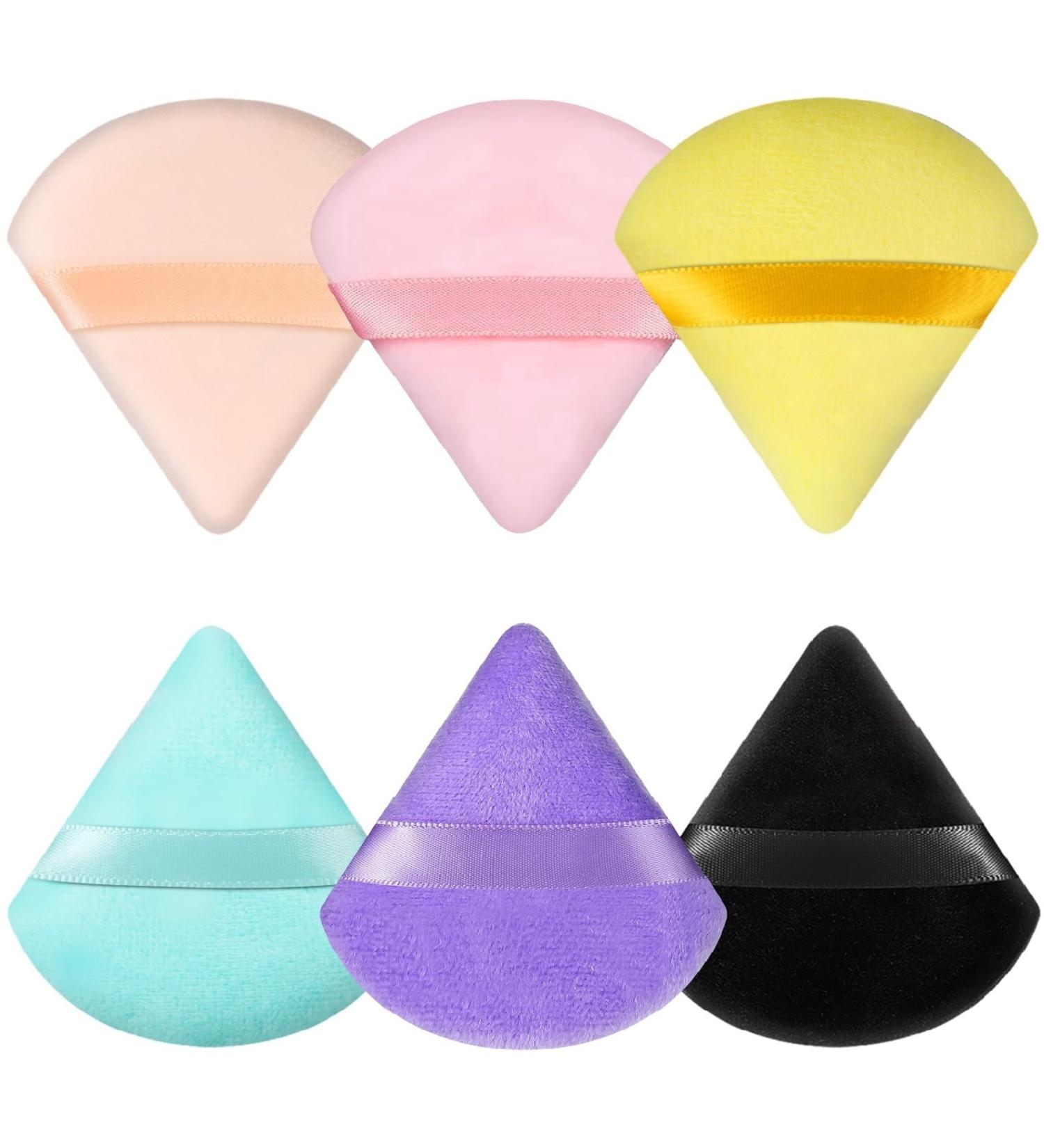 Pimoys 6-Piece Powder Puff Set - Soft Triangle Makeup Sponges for Face Powder & Foundation - Versatile Cosmetic Tools in Multiple Colors - Buy Online on GoSupps.com