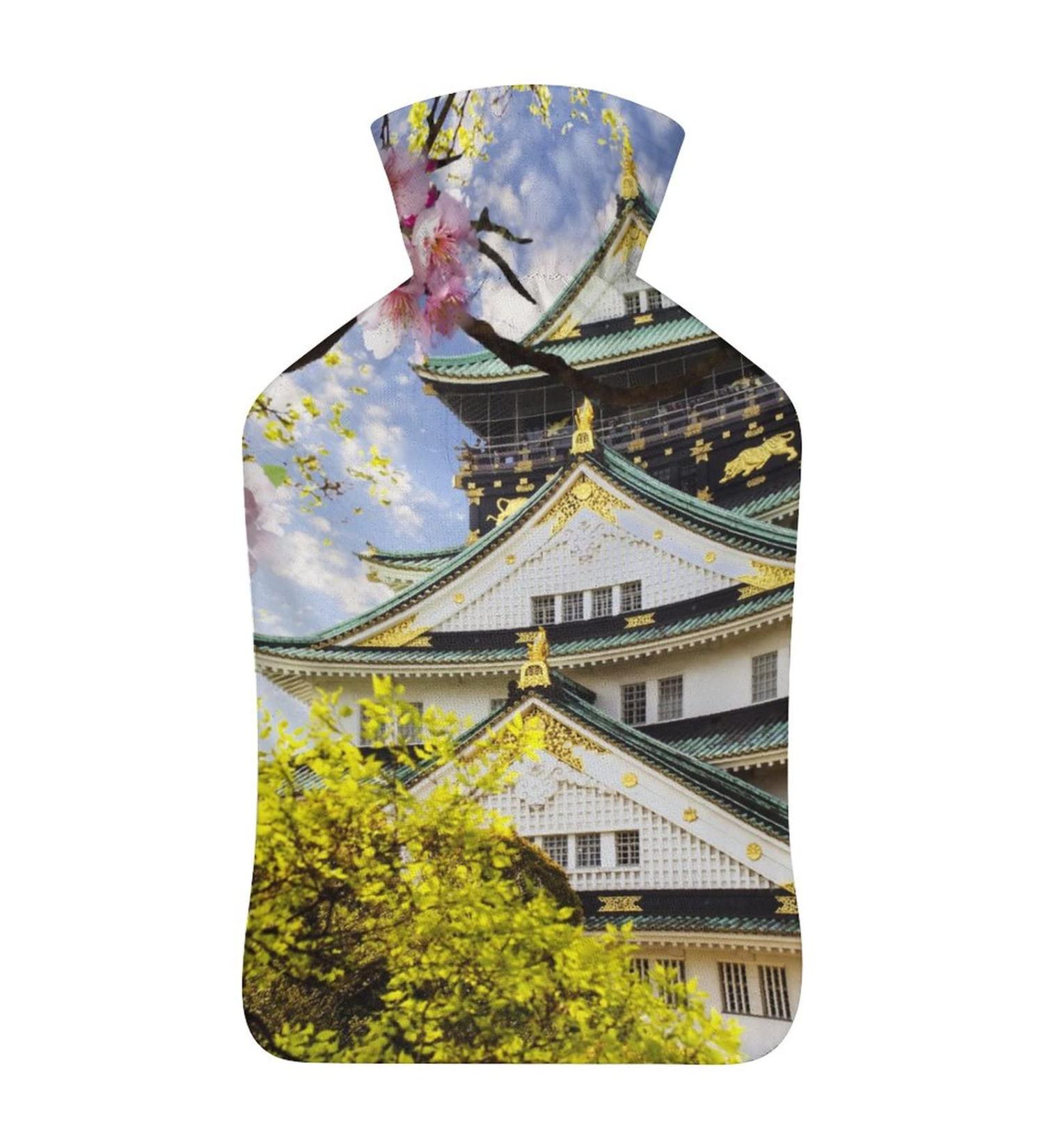 Pavilion Hot Water Bottle with Plush Cover | 26.5x15.3cm Bed Bottle Hand Warmer for Adults & Children - International Shipping Available - Buy Online on GoSupps.com