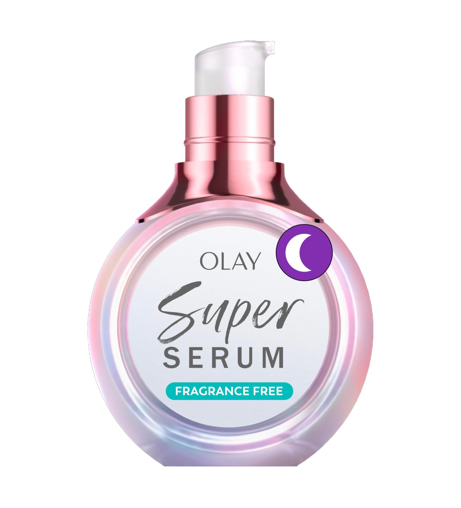 Olay Super Serum Night Repair Fragrance-Free Trial Size - Niacinamide Peptide Salicylic & Lactic Acid Glycerin - 5-in-1 Skin Care Benefits - Hydrating Reduces Dark Spots Anti-Aging 0.4 Oz - Buy Online on GoSupps.com