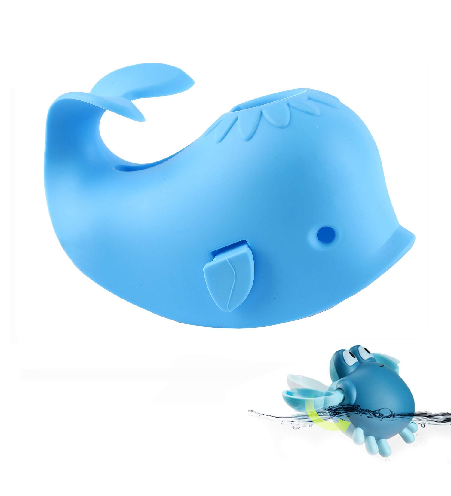 Bath Spout Cover - Universal Whale Bathtub Faucet Baby Shower Protection - Blue - Buy Online on GoSupps.com