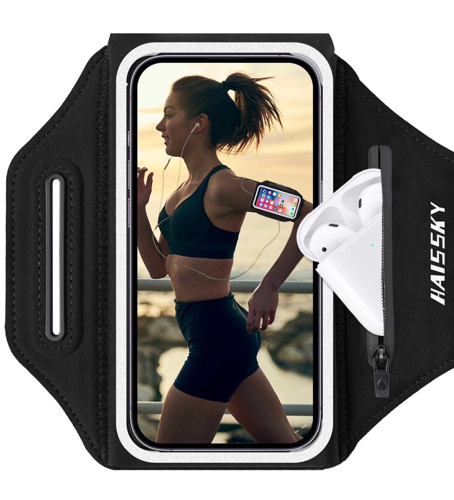 Waterproof Cell Phone Bag for Jogging | Adjustable Arm Strap for iPhone 15/14/13/12/11 Pro Max & Galaxy S23 Ultra - Black-B - Buy Online on GoSupps.com