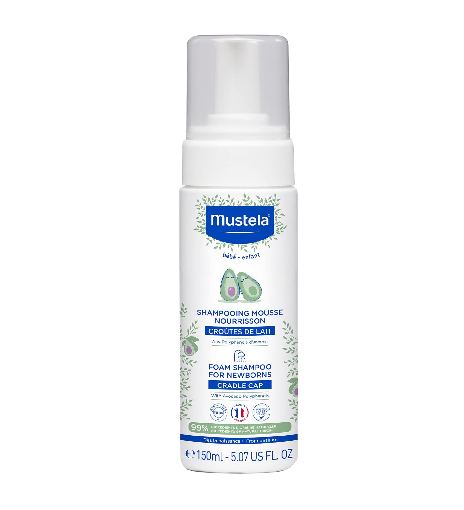 Mustela Foam Shampoo for Newborns - 5.07 fl oz (150 ml) | Gentle Cleansing for Baby's Hair - Buy Online on GoSupps.com