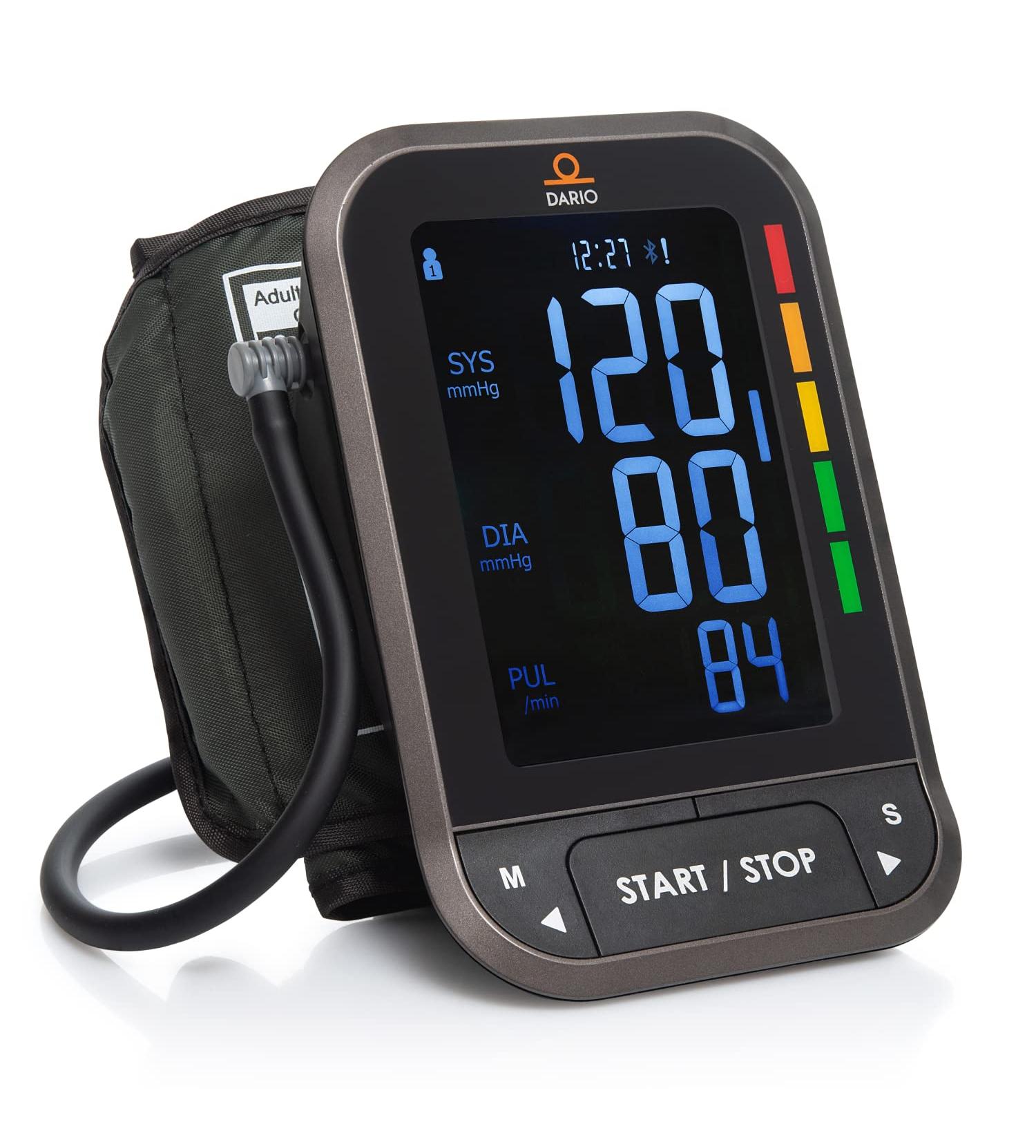 Dario Blood Pressure Monitor Gen2 - Digital BP Machine with Large Backlit Display and Large Cuff for Accurate Home Use - Buy Online on GoSupps.com