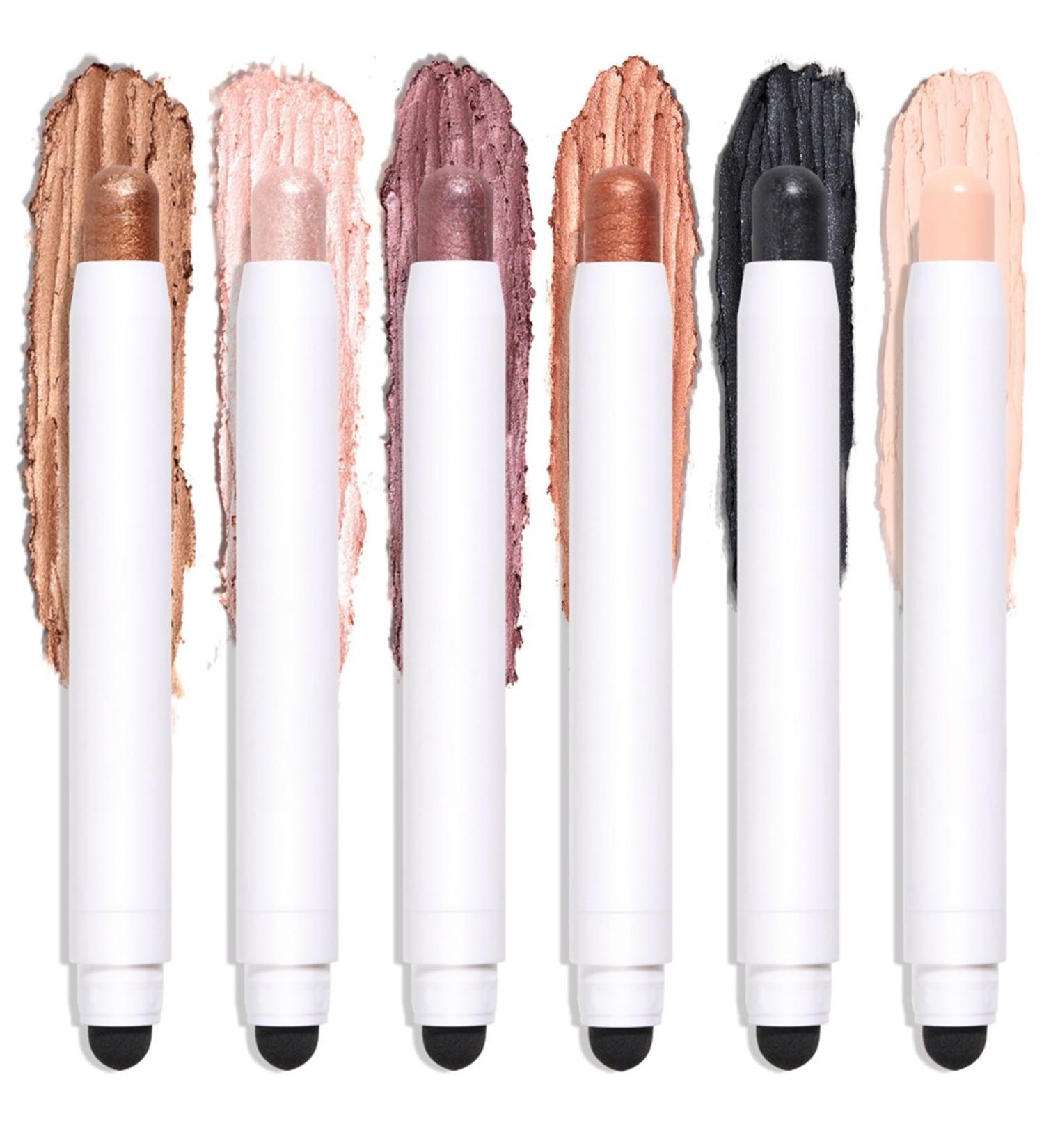Lucoss 6PCS Cream Eyeshadow Stick - Waterproof Shimmer & Matte Eye Shadow Pencils | Long Lasting Glitter Makeup for Women - Buy Online on GoSupps.com