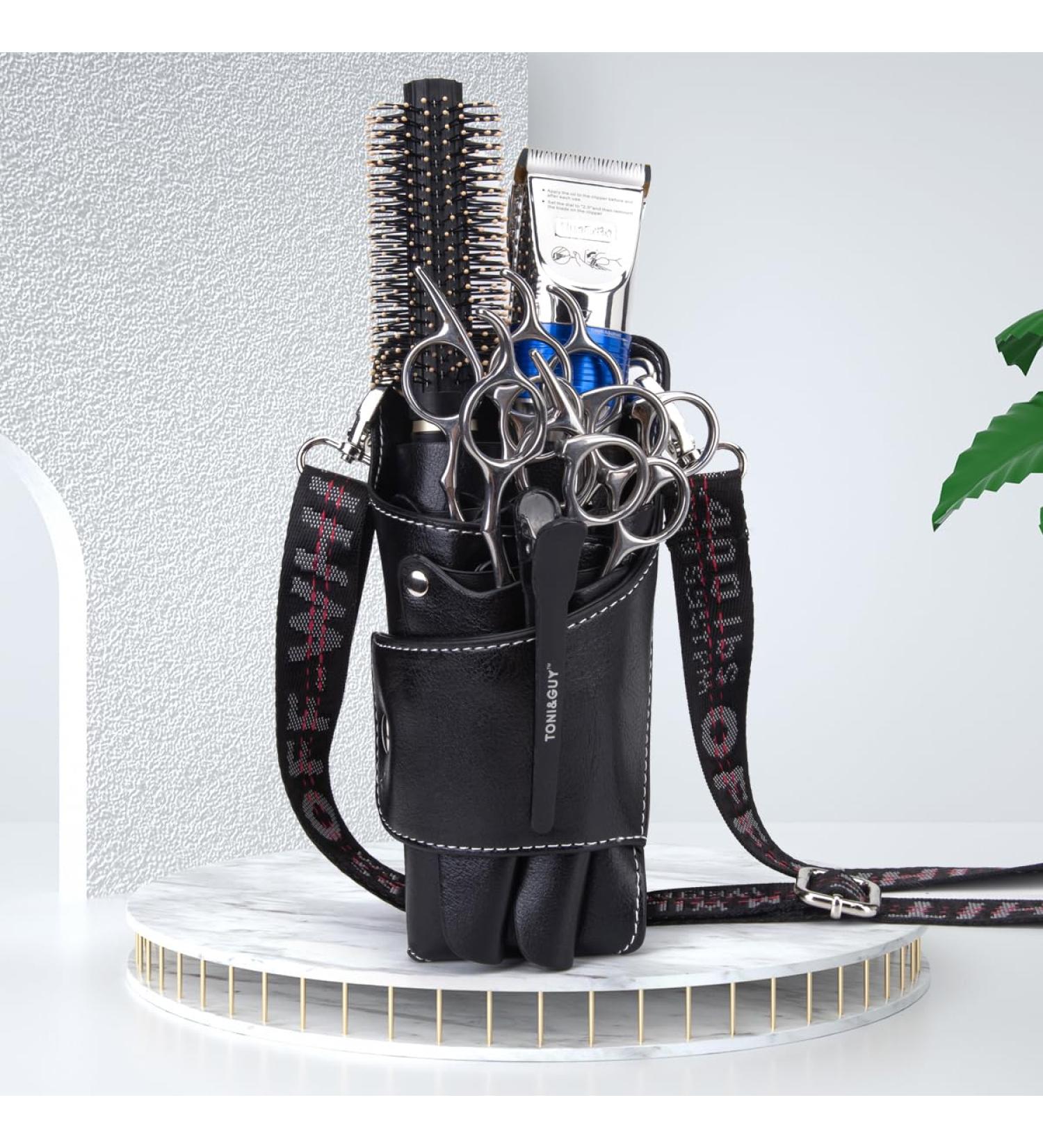 Niaoszhex Hairdressing Belt Bag Hairdressing Tools Waist Belt Bag Scissor Bag Haircut Hairdresser Tools Bag with Adjustable Shoulder Strap for Combs Razors Shears Clips (LQ-XT Black) LQXT Black - Buy Online on GoSupps.com