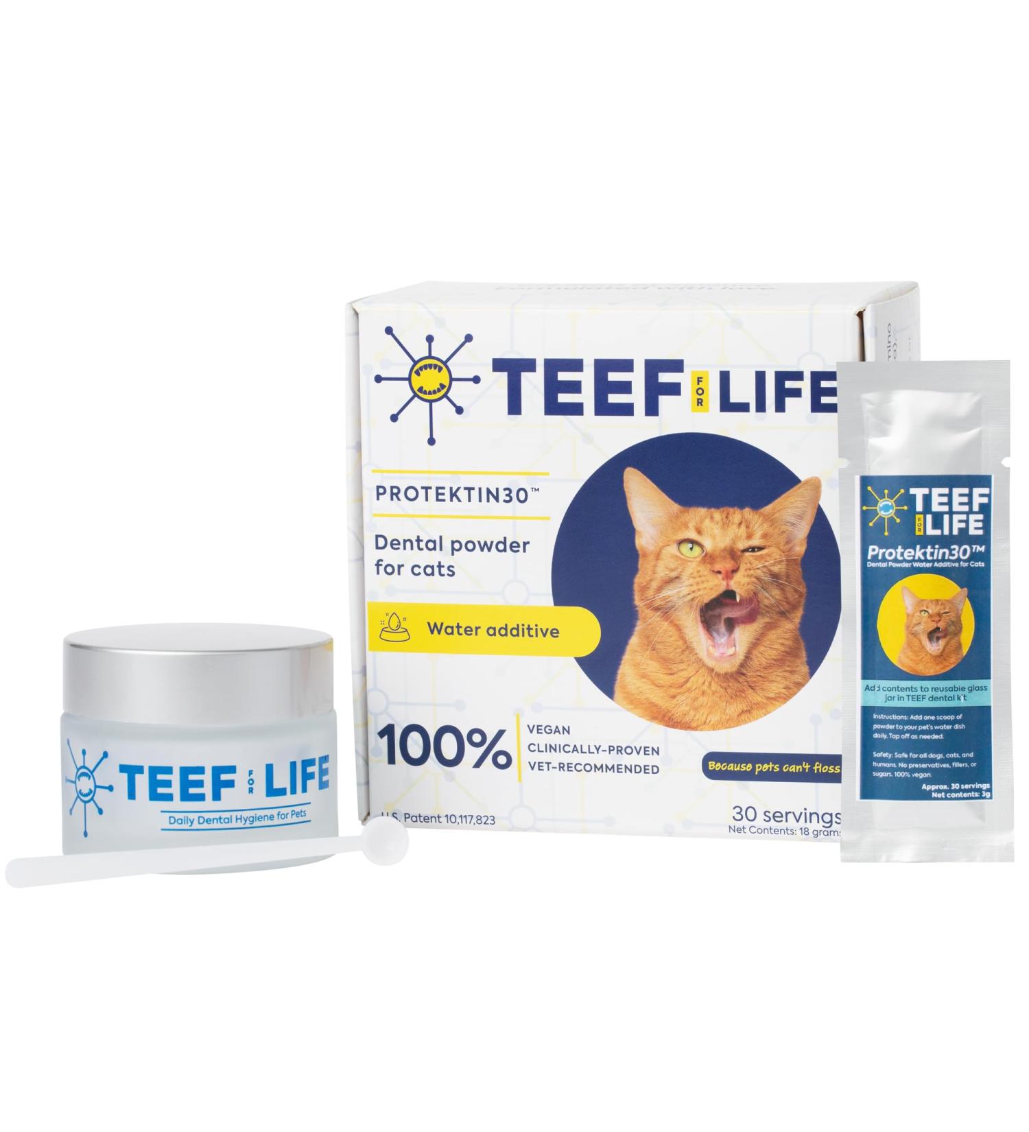 Protektin30 Plant-Derived Dental Water Additive for Cats Daily Dental Care Clinically-Proven Formula Naturally Fights Plaque and Tartar Dental Kit with 30 Servings Dental Kit (30 Servings) - Buy Online on GoSupps.com