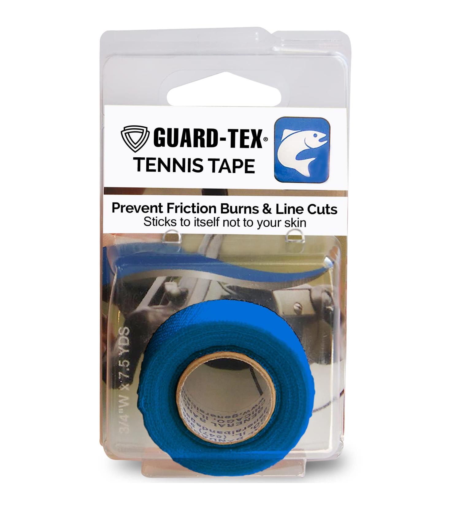 Guard-Tex Blue Fishing Tape - Flexible Non-Slip Finger Tape for Blister Prevention - 12 Rolls x 30 Yards - Buy Online on GoSupps.com