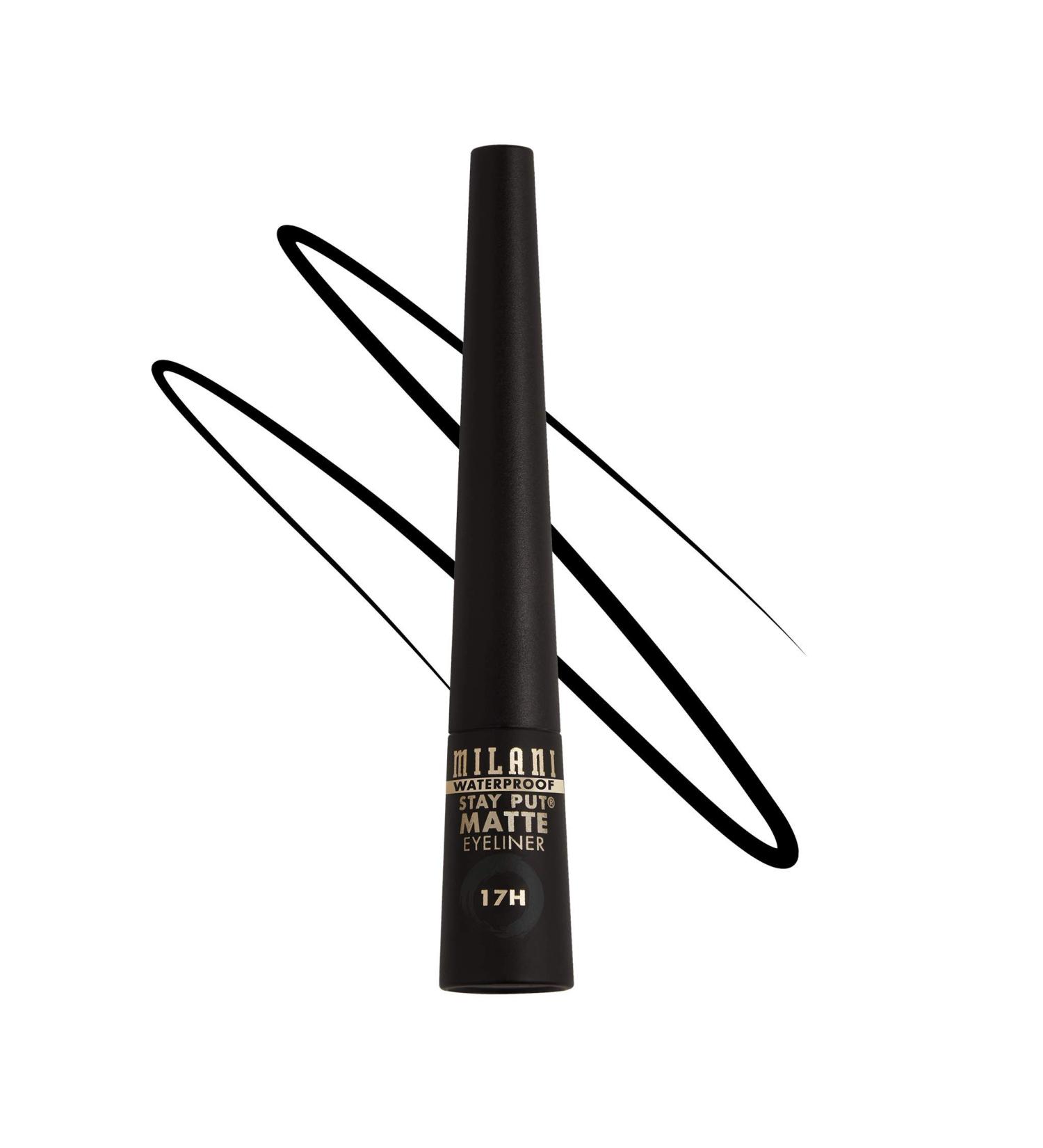 Milani Stay Put Matte Liquid Eyeliner - Long Lasting & Smudgeproof Black Matte Formula - Buy Online on GoSupps.com