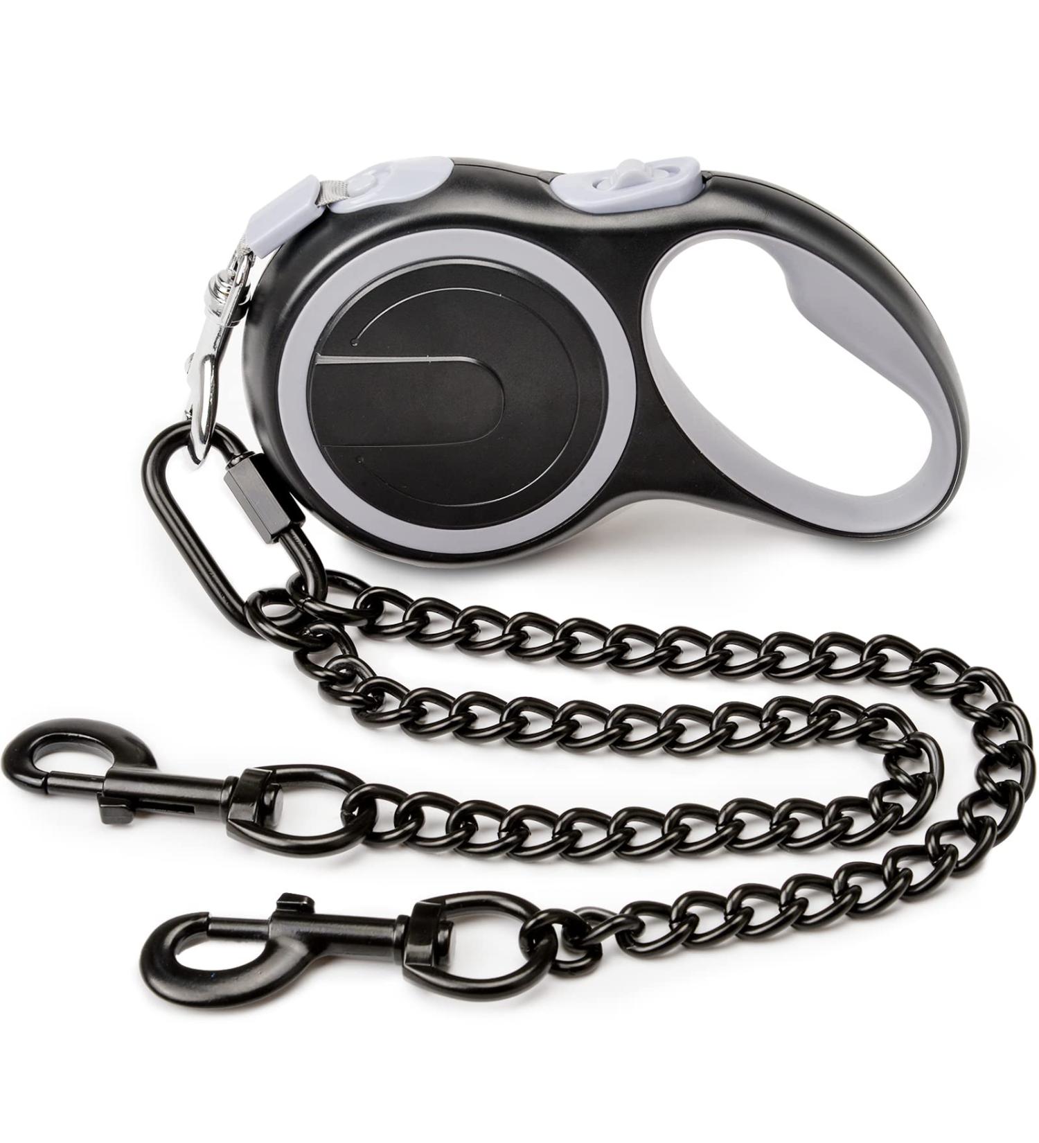 Fiyade Retractable Double Dog Leash for Large, Medium & Small Dogs - Extendable 5m Lead with Metal 70cm Double Ended Chain - L-5m+70cm - Buy Online on GoSupps.com