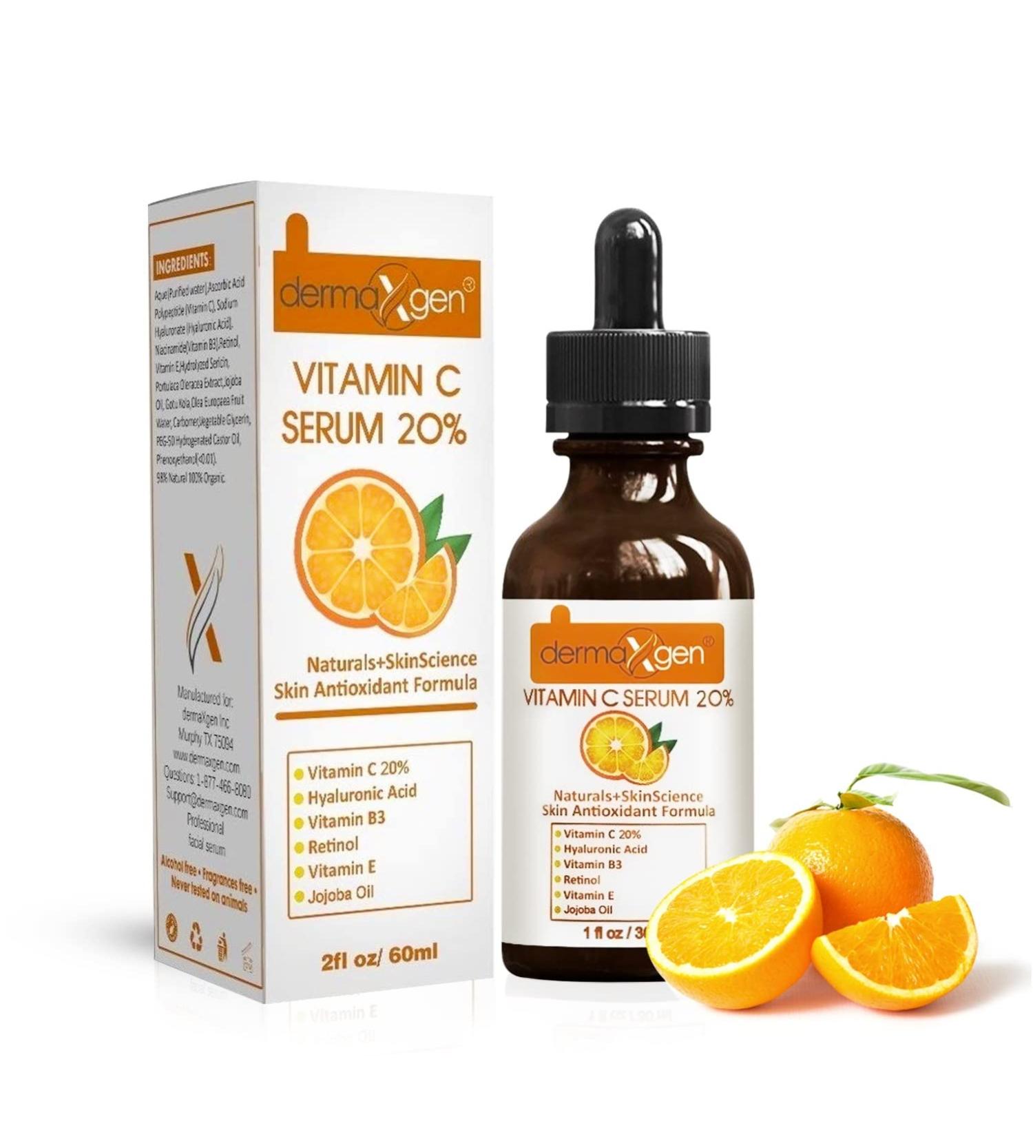 20% Vitamin C Serum - Organic Anti-Aging Facial Serum with Hyaluronic Acid Retinol & Vitamin E - Boost Collagen & Hydrate Skin 1 Fl Oz - Buy Online on GoSupps.com