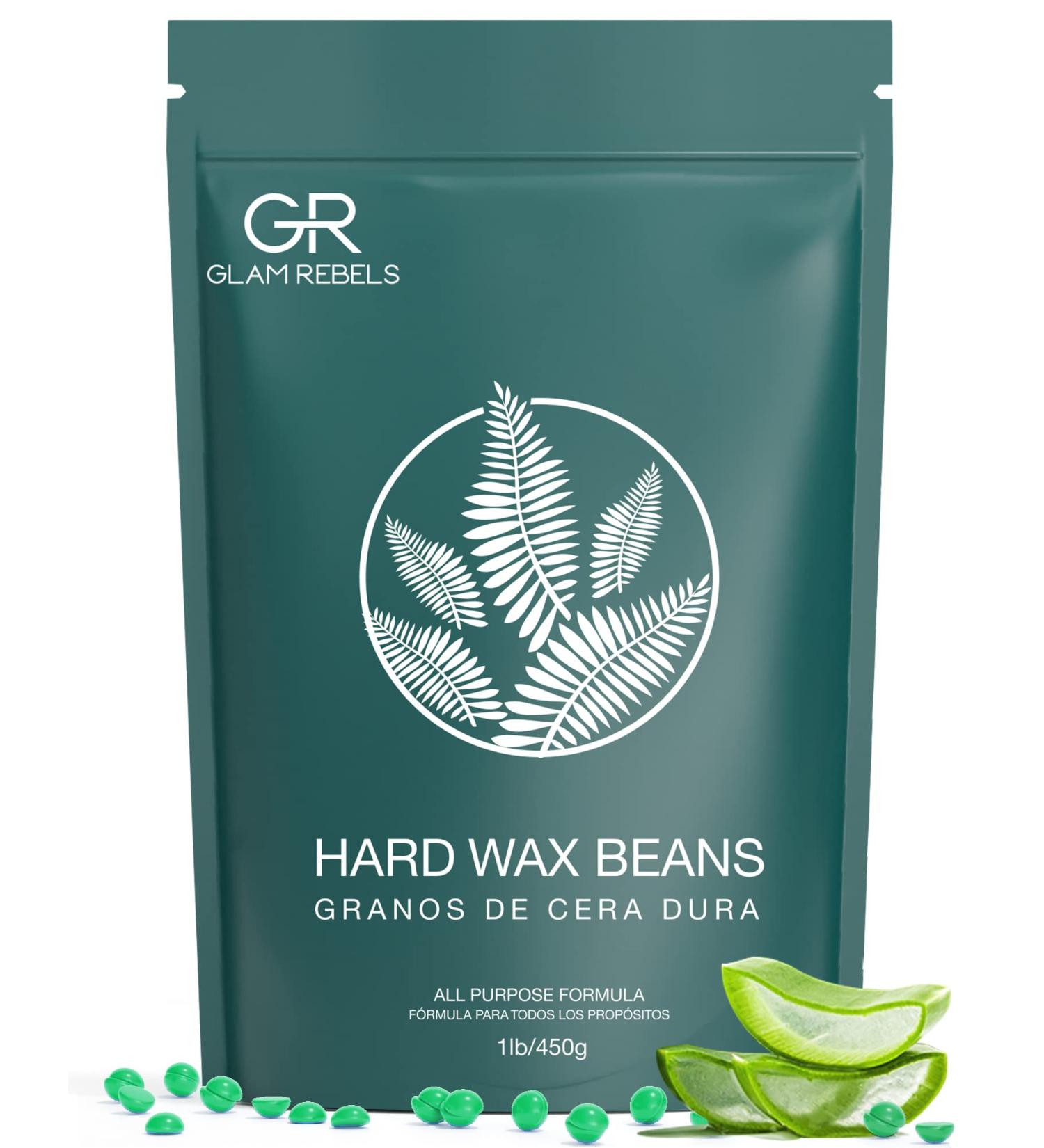 1lb Hard Wax Beads for Hair Removal Sensitive Skin with Pure Aloe - GLAM REBELS - Gentle Hair Removal At Home - Buy Online on GoSupps.com