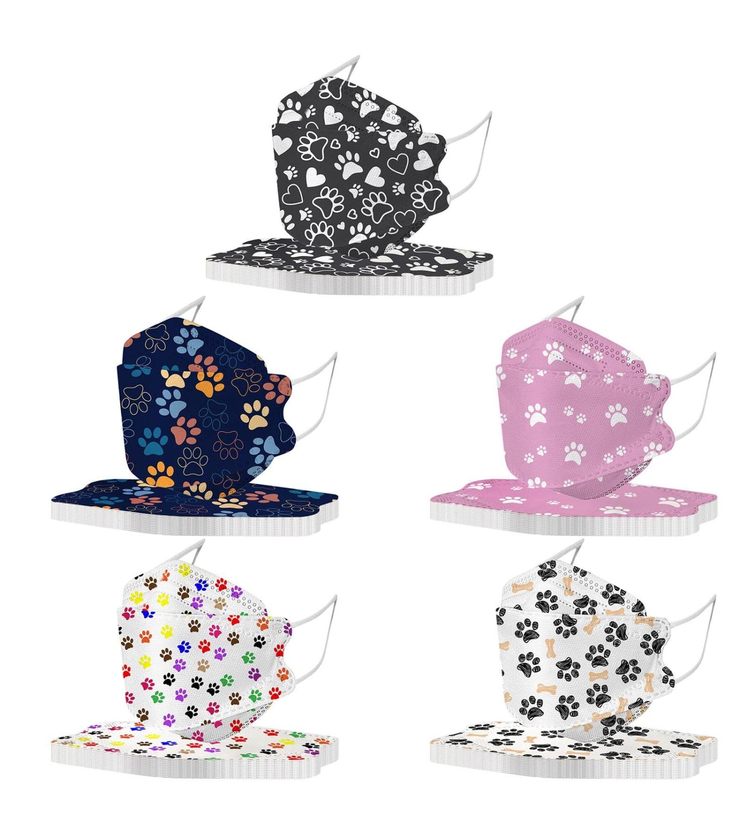 Gigimountain 50 Pack Children's 4-Layer Disposable Face Masks with Cartoon Motifs - Breathable Mouth-Nose Protection 3D Design Bandana Neck Scarf - Buy Online on GoSupps.com