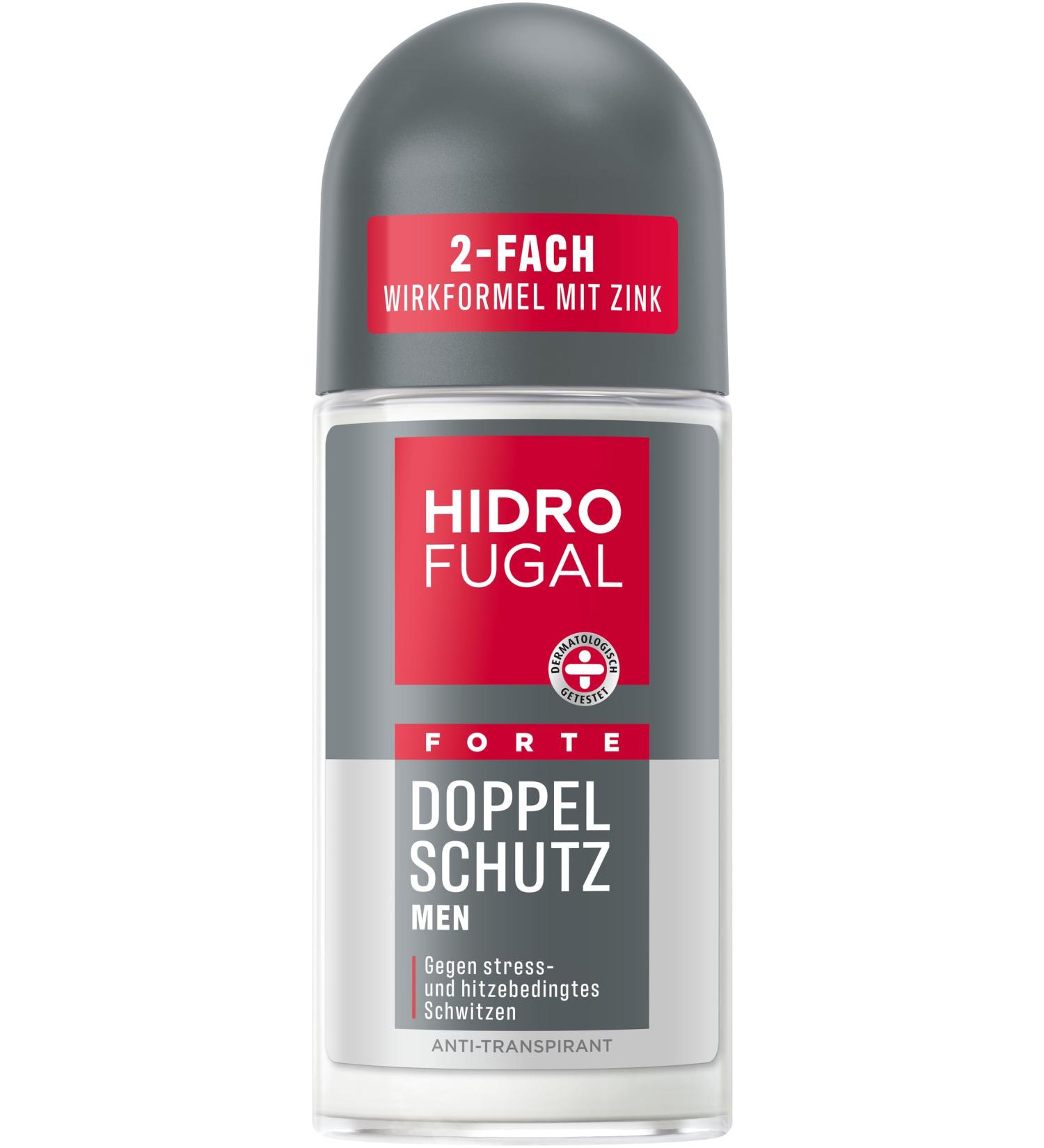 Hidrofugal Men Forte Double Protection Roll-on roll-on deodorant with strong antiperspirant protection against stress and heat-related sweating alcohol-free deodorant for men