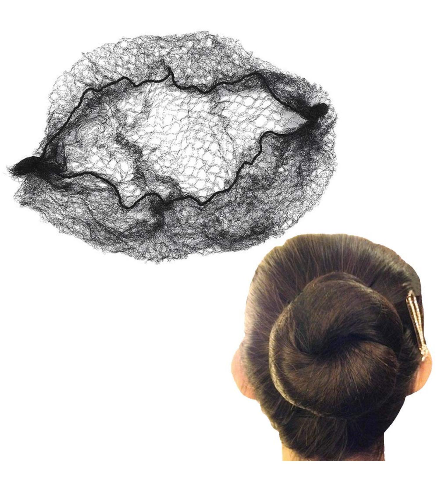 Invisible Elastic Edge Hair Networks for Women & Girls - 10 Pack 50.8 cm | Ideal for Buns Ballet & Dance - Black - Buy Online on GoSupps.com