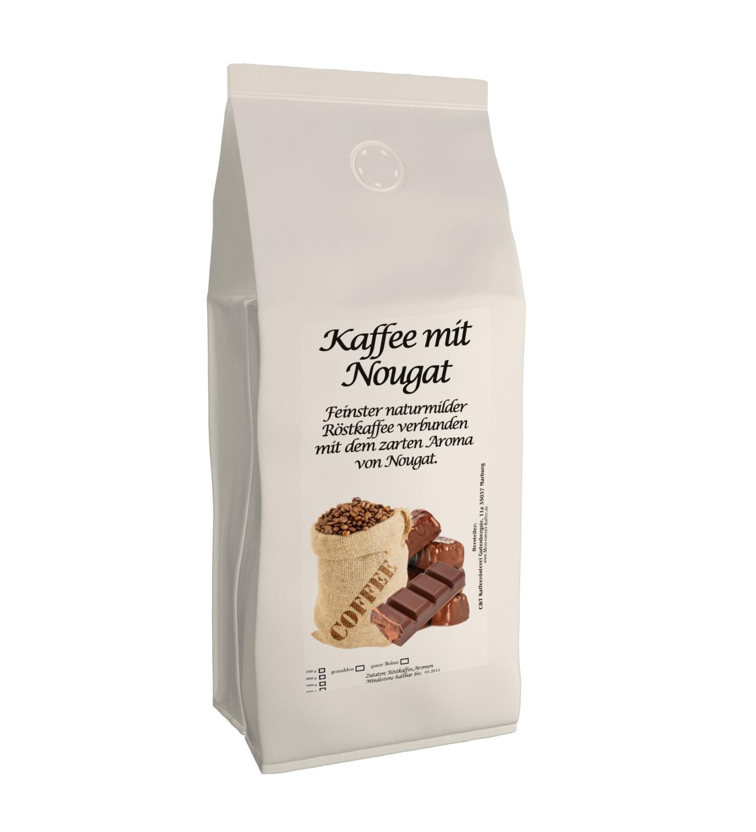 Aromakaffee - Flavored Coffee - Nougat 500g - Freshly ground and roasted by us - Buy Online on GoSupps.com