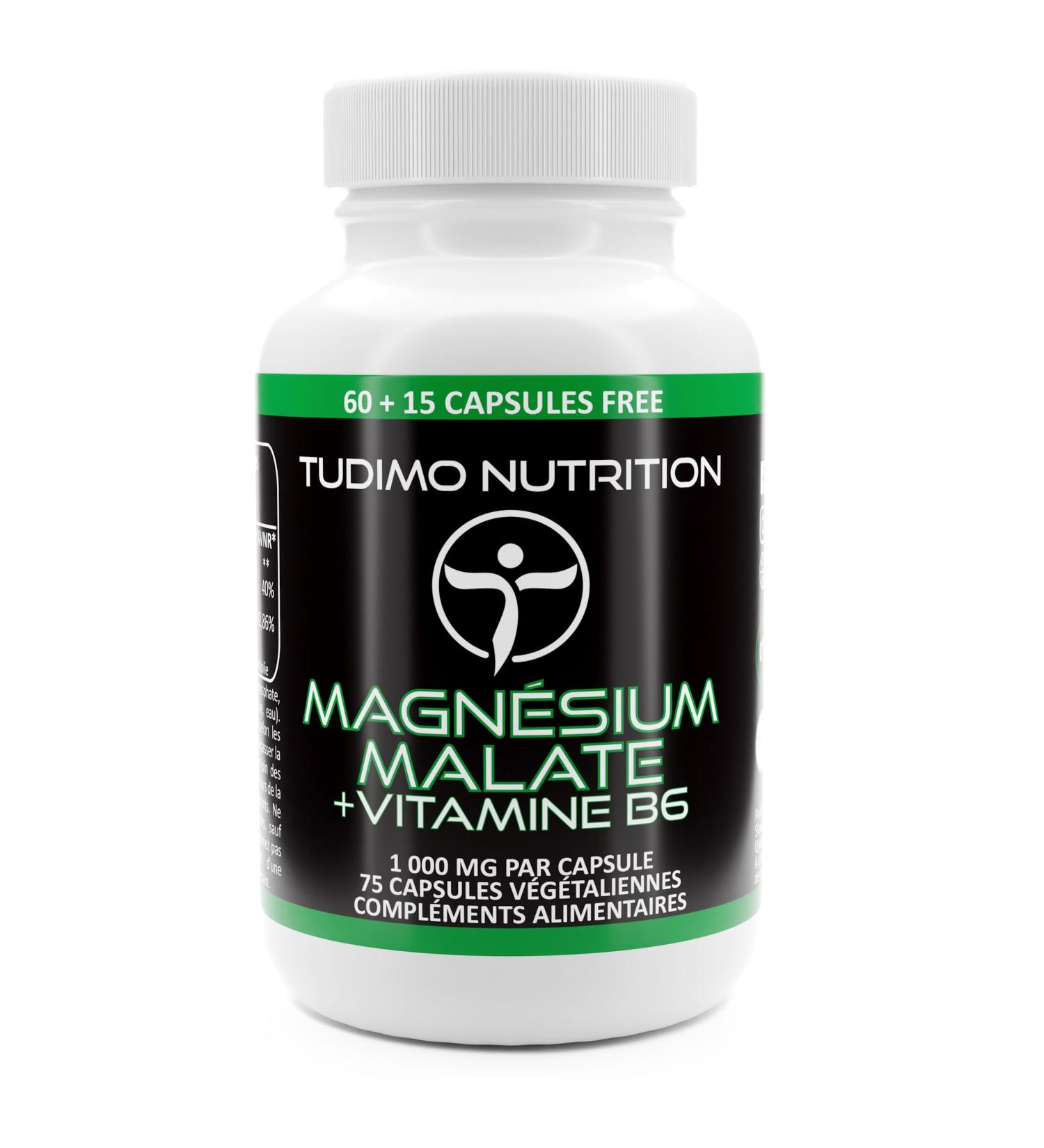 Vegan Magnesium Malate with Vitamin B6 150mg Elemental Magnesium + Vit B6 75 Quick Disintegrating Capsules (2+ Months) Each with 150mg Magnesium Malate Mineral Powder - Buy Online on GoSupps.com