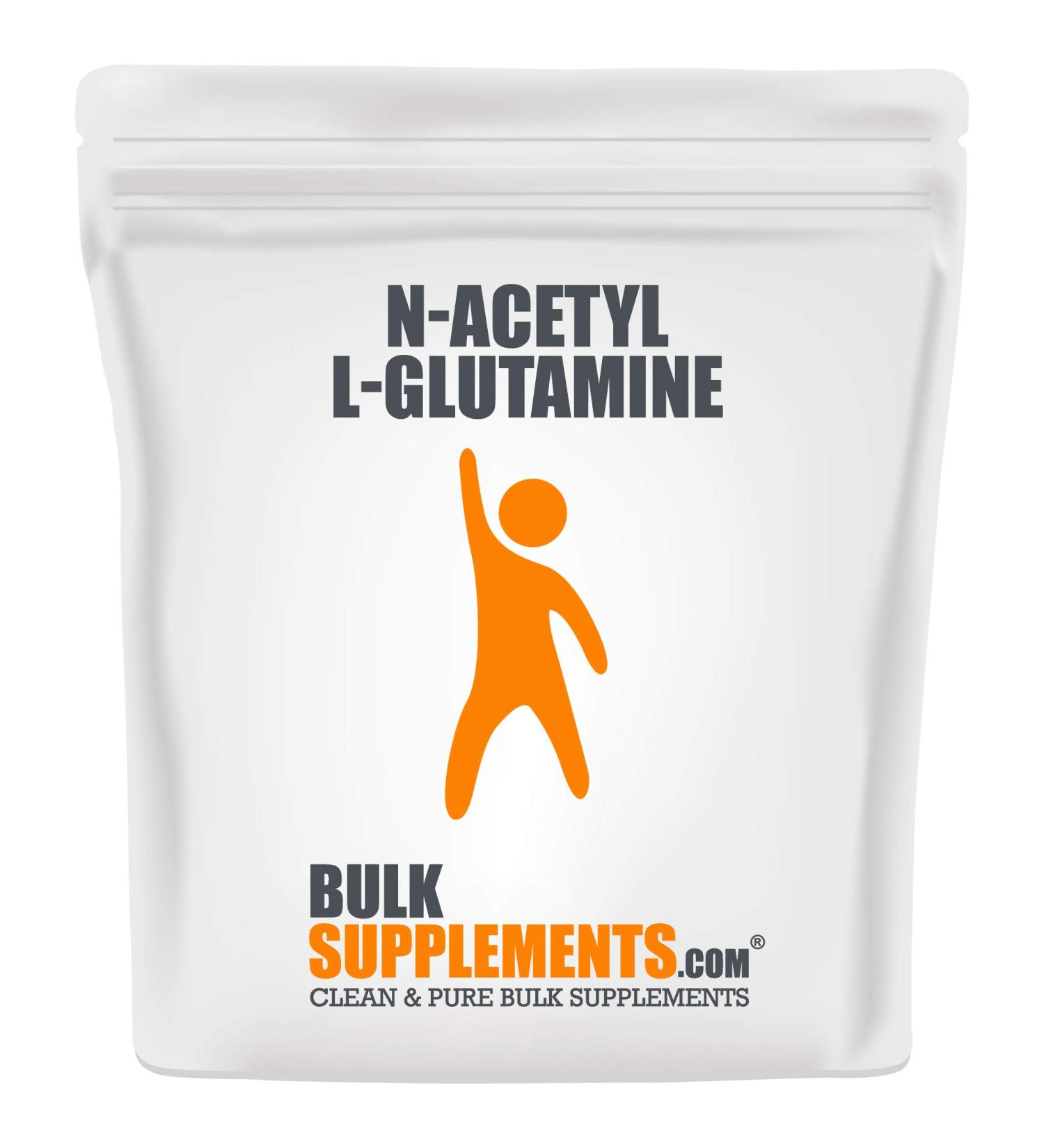 N-Acetyl L-Glutamine Powder - Recovery Amino Acid Supplement for Post Workout Men and Women - 100g (3.5oz) - Buy Online on GoSupps.com