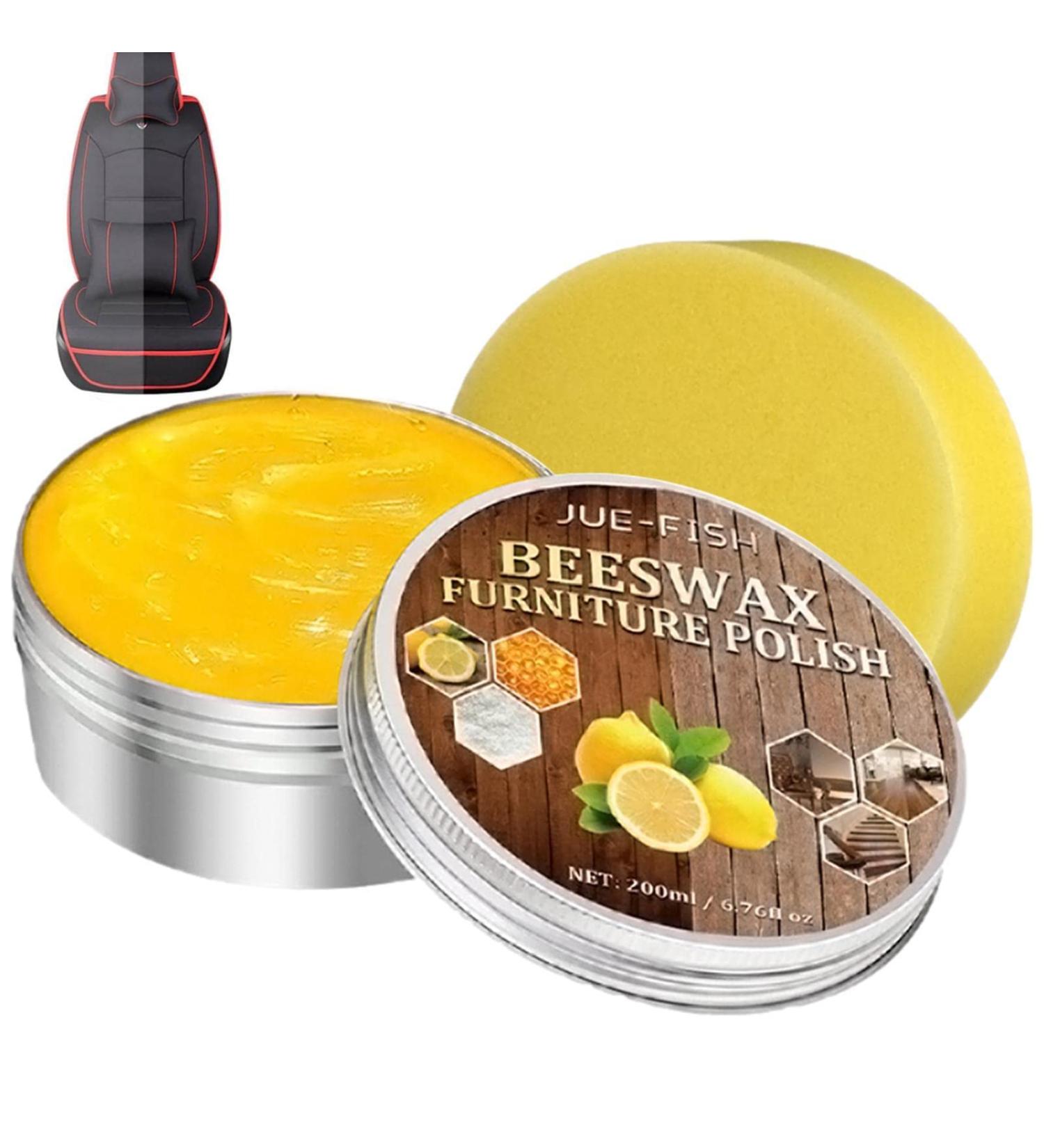Wood Wax | Beeswax Wood Seasoning - Multipurpose Beeswax Furniture Polish with Sponge for Wood Polish - Buy Online on GoSupps.com