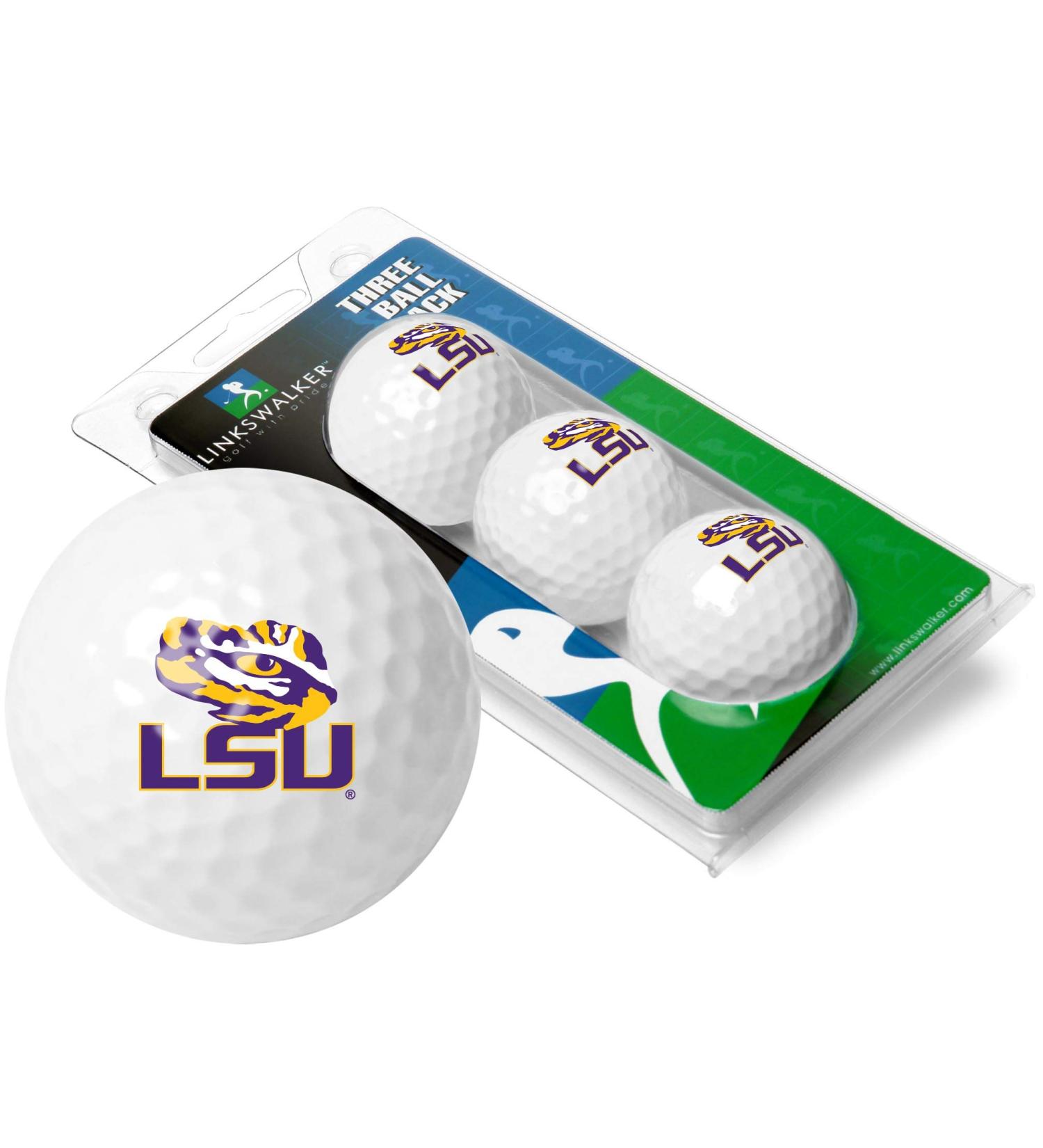LinksWalker LSU Tigers Collegiate 3 Golf Ball Sleeve - Buy Online on GoSupps.com