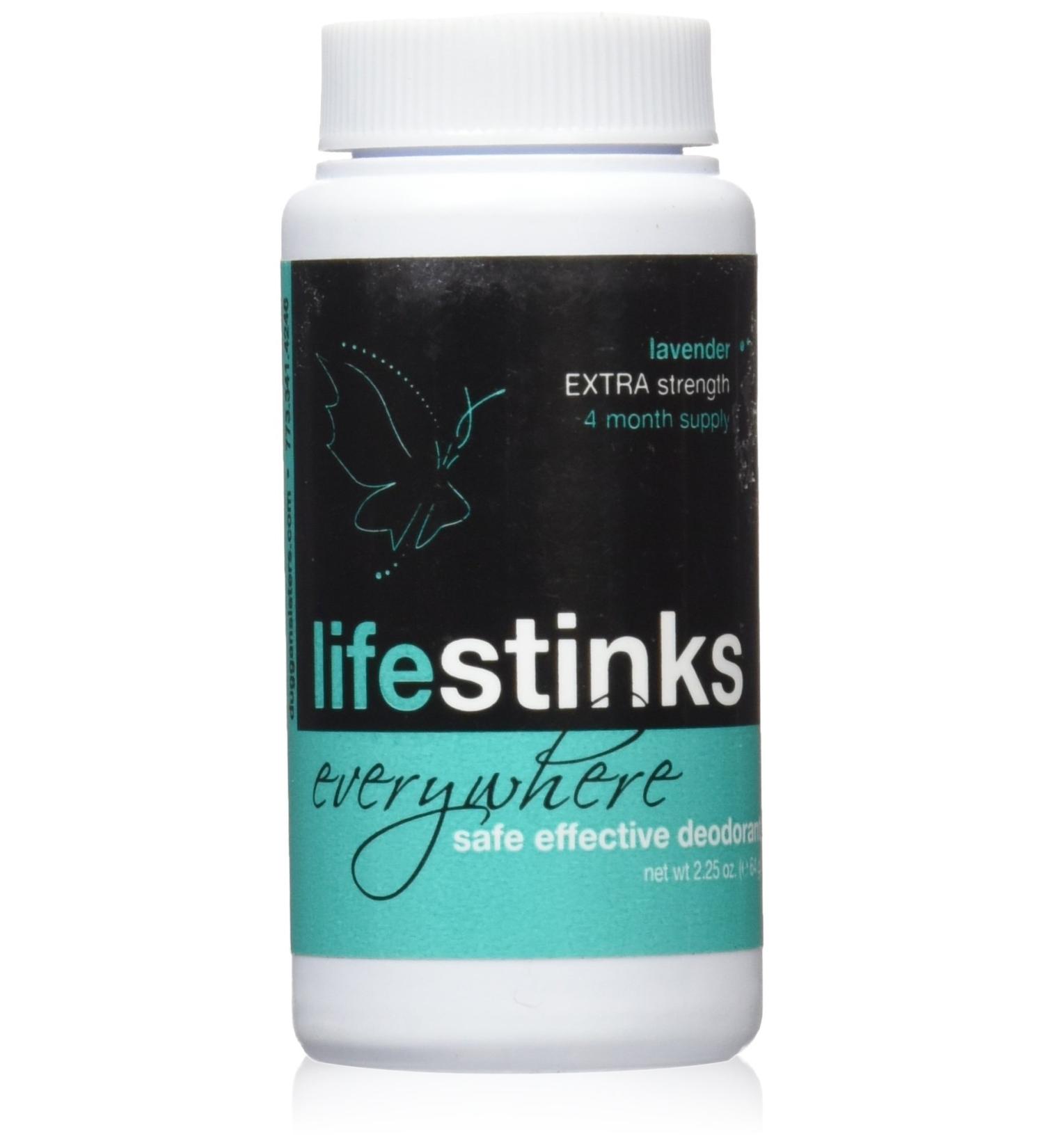 Extra Strength Lavender Travel Deodorant 2.25oz - Aluminum Free Natural Freshness for Safe International Shipping - Buy Online on GoSupps.com